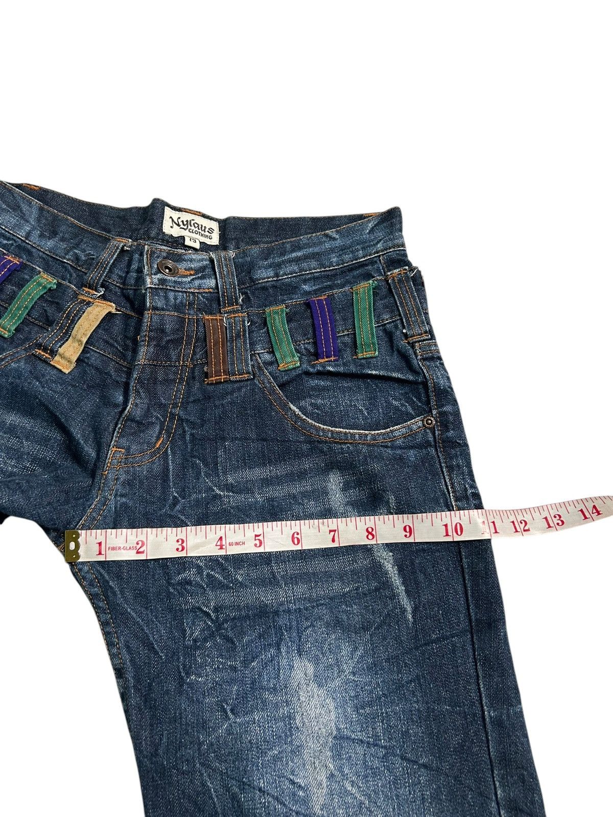 Japanese Brand × Kapital × Vintage Nylaus Double Waist Japanese Punk Denim Jeans Size US 30 / EU 46 - 14 Thumbnail