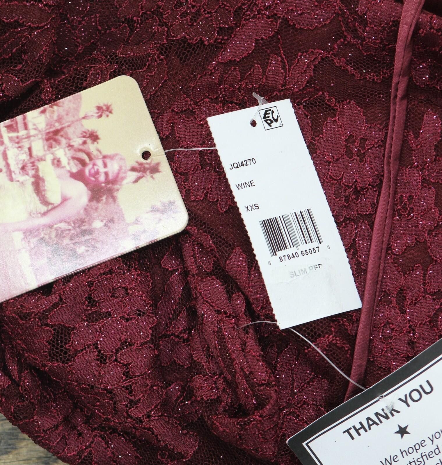 Other Nwt Emerald Sundae Lace Open Back Mini Dress Dark Red 2xs Size XXS / US 00 / IT 34 - 3 Thumbnail