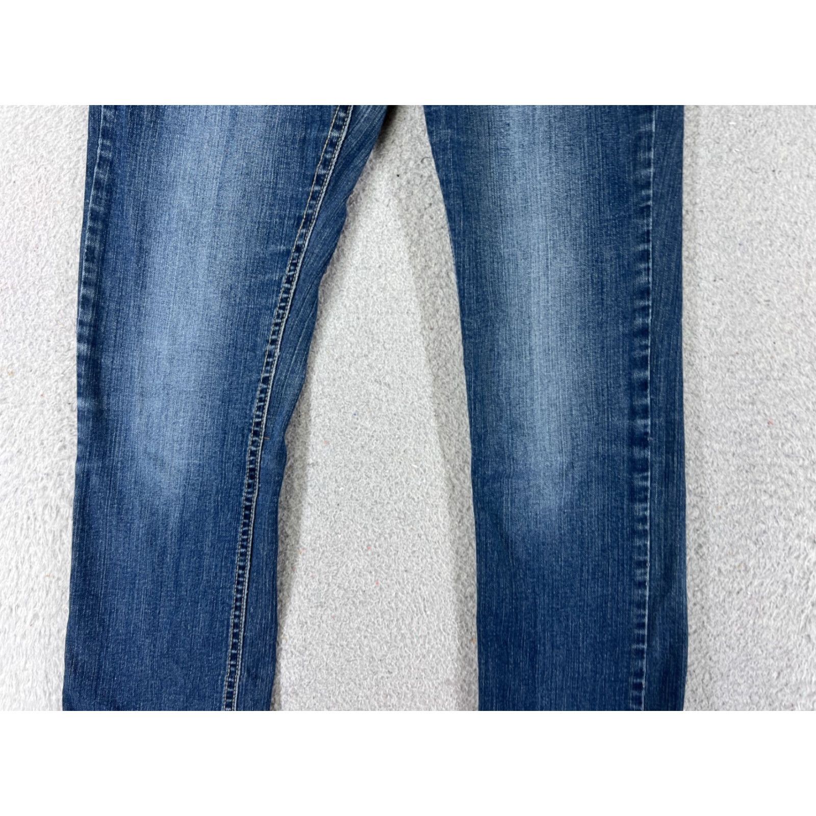 Vintage Clash Jeans Womens 5 Blue Denim Low Rise Skinny Cotton Blend 26x30 City Preppy Stretch 5-Pocket Womens Jeans Size 27" / US 4 / IT 40 - 3 Thumbnail