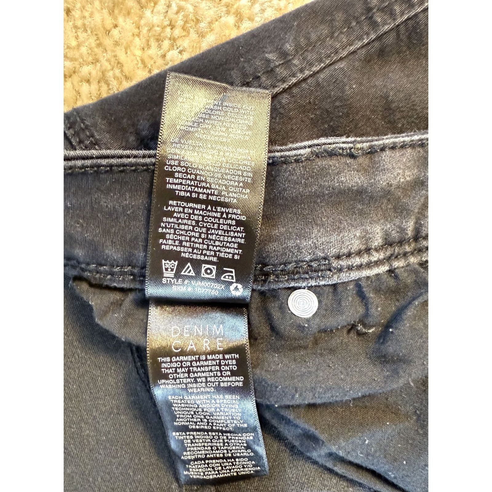 Vintage CURVE Black Raw Hem Stretch Denim Jegging Women's Jeans 12 30in 25in Size 34" / US 12 / IT 48 - 5 Thumbnail