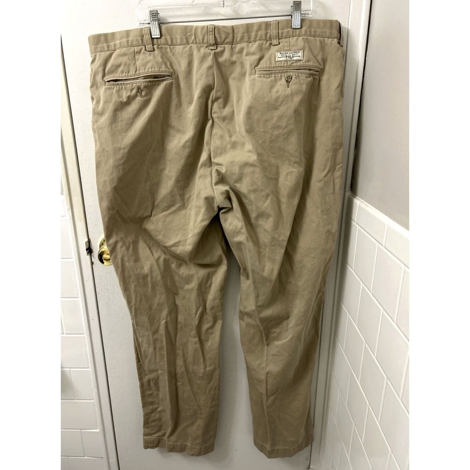 Polo Ralph Lauren VINTAGE Polo Ralph Lauren Chino Pants Mens Sz 44x34 Tan YKK Classic Fit Trousers Size US XXL / EU 58 / 5 - 6 Thumbnail