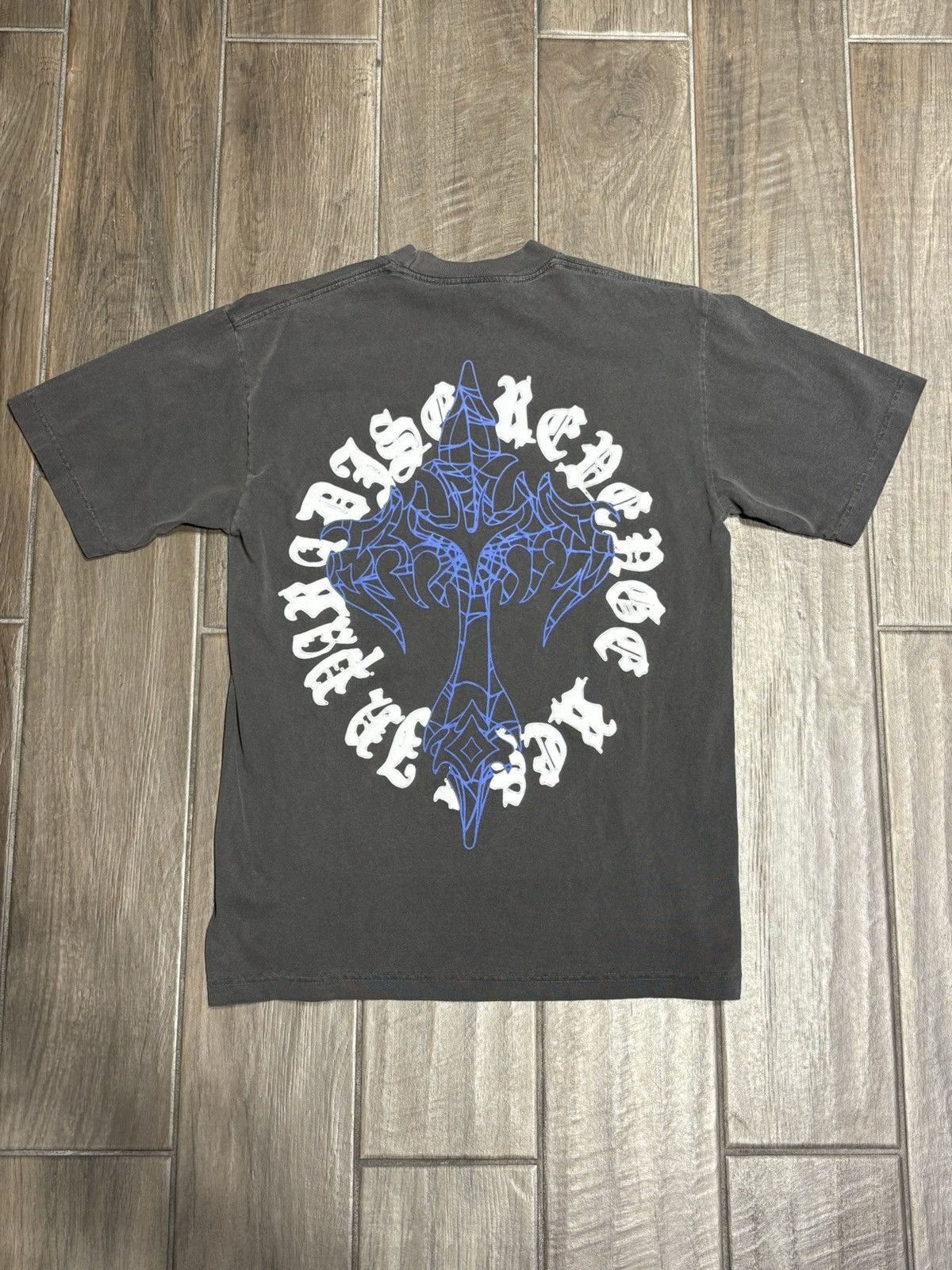 Revenge REVENGE “WEB CROSS” TEE - SIZE S - (WASHED BLACK) Size US S / EU 44-46 / 1 - 2 Thumbnail