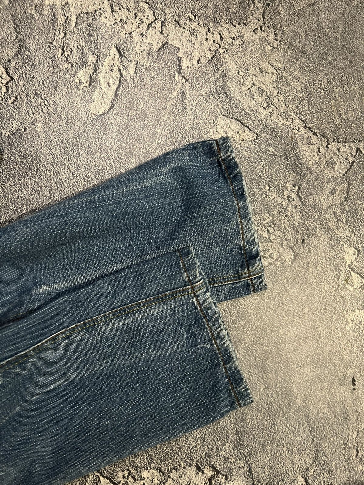 Japanese Brand Destroyed Archival Swag Slim Jean — Number Nine Style Size US 33 - 8 Thumbnail
