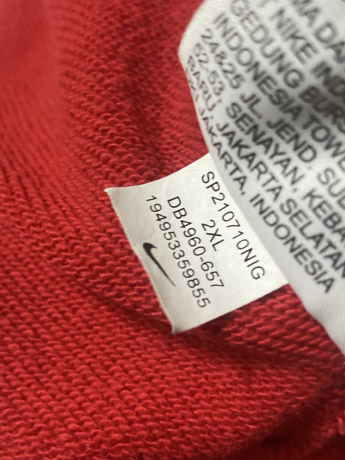 Nike NIKE DOUBLE SWOOSH RED CREWNECK SWEATSHIRT SIZE XXL Size US XXL / EU 58 / 5 - 7 Thumbnail