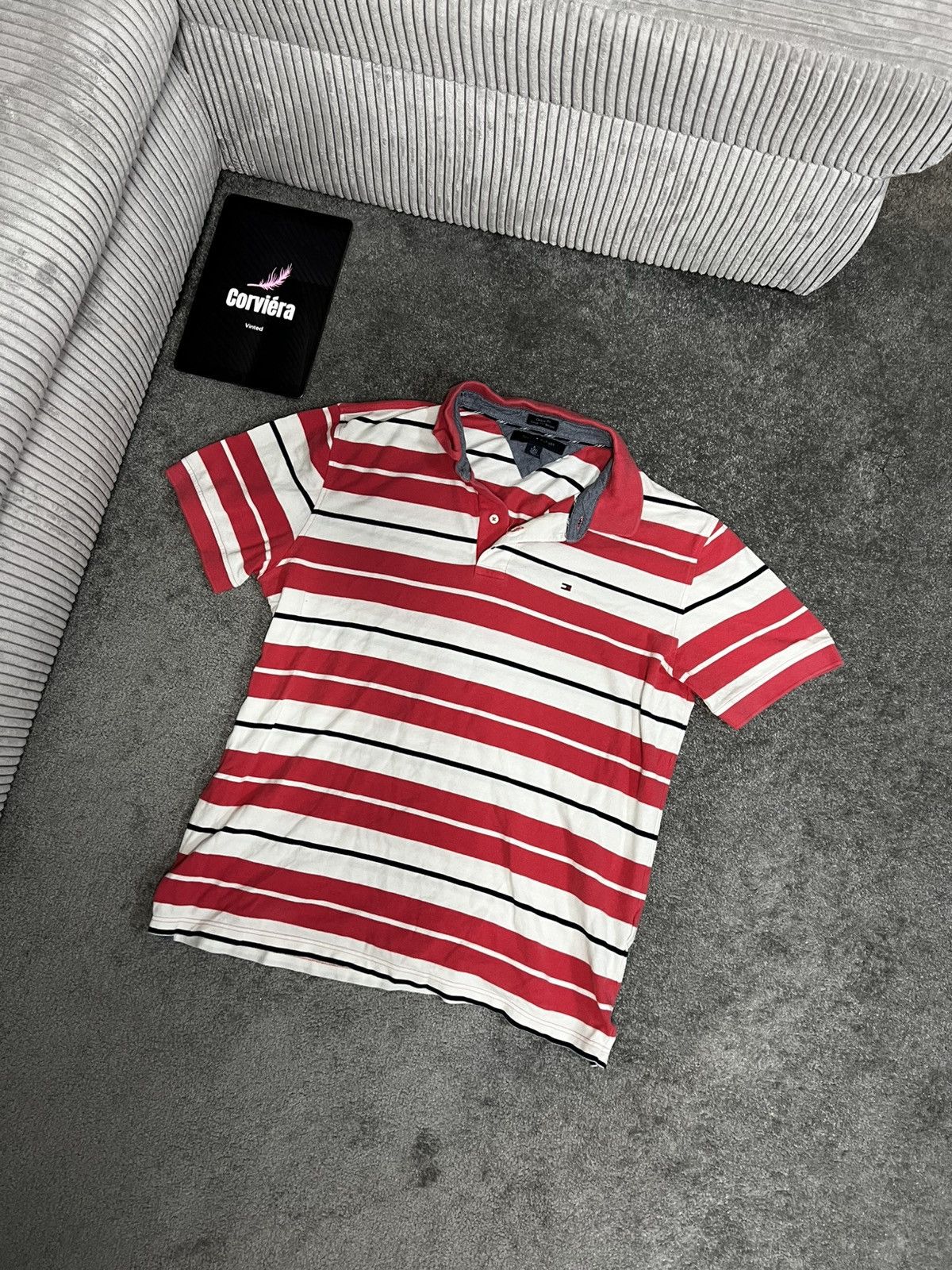 Designer × Tommy Hilfiger × Vintage Tommy Hilfiger Vintage Polo Shirt Size US XL / EU 56 / 4 - 1 Thumbnail