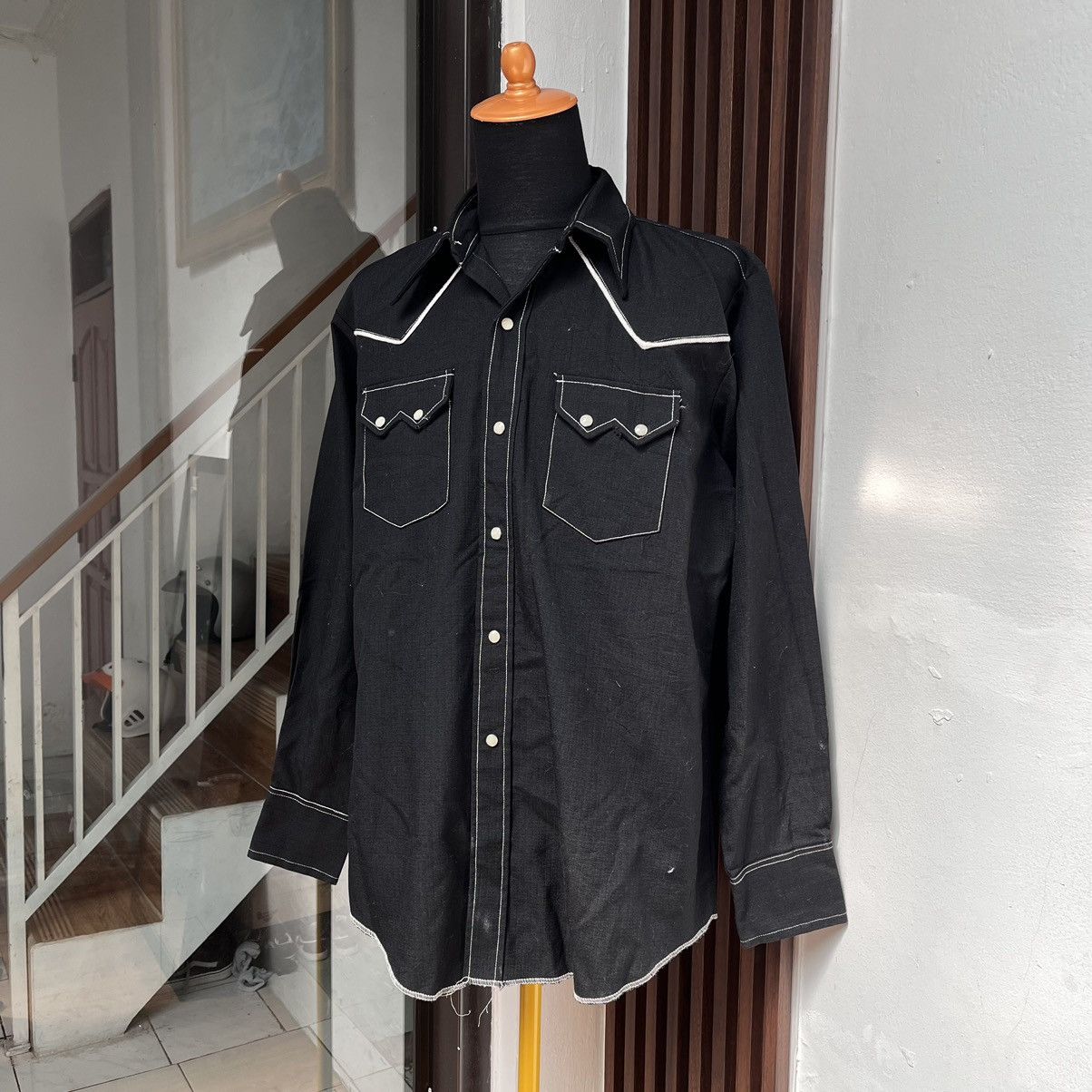 Cowboy Equipment Dead Stock 70s DEE-CEE Western Snap Button Shirt Size US L / EU 52-54 / 3 - 2 Thumbnail