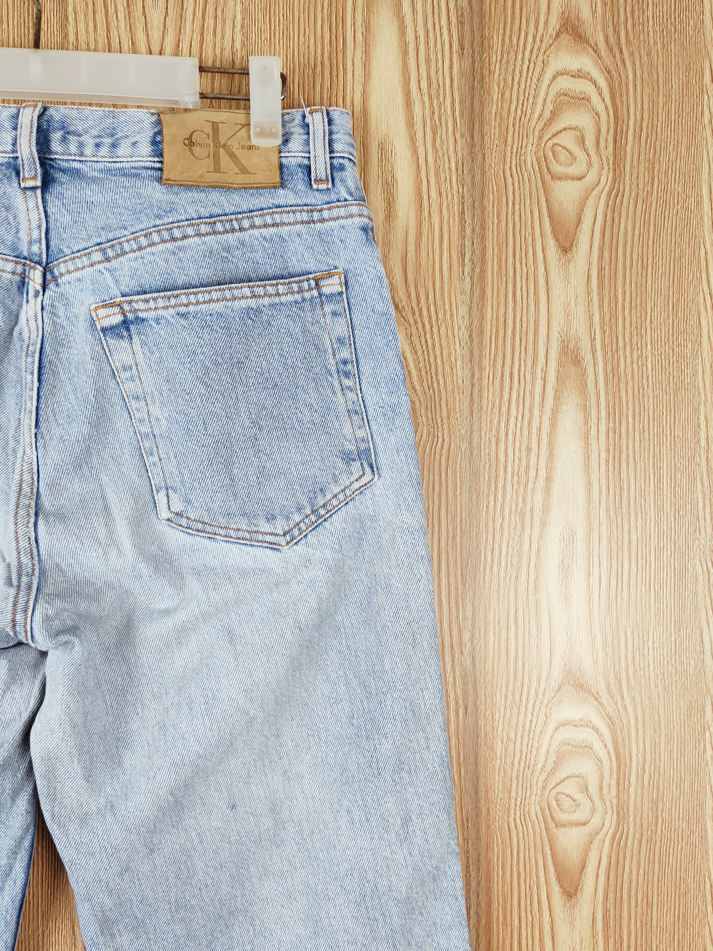 Calvin Klein × Vintage Calvin Klein Blue Faded Distressed Ripped Jeans Size US 31 - 12 Thumbnail