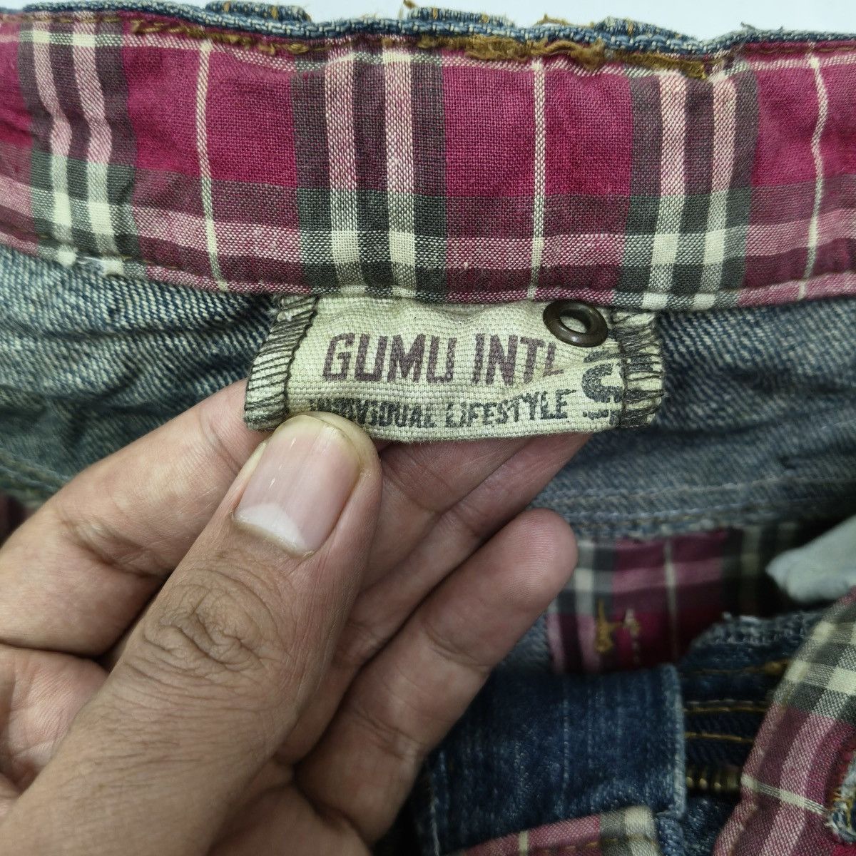 Japanese Brand Vintage Y2K Japanese Gumu Intl Patches Punk Style Denim Size US 32 / EU 48 - 11 Thumbnail