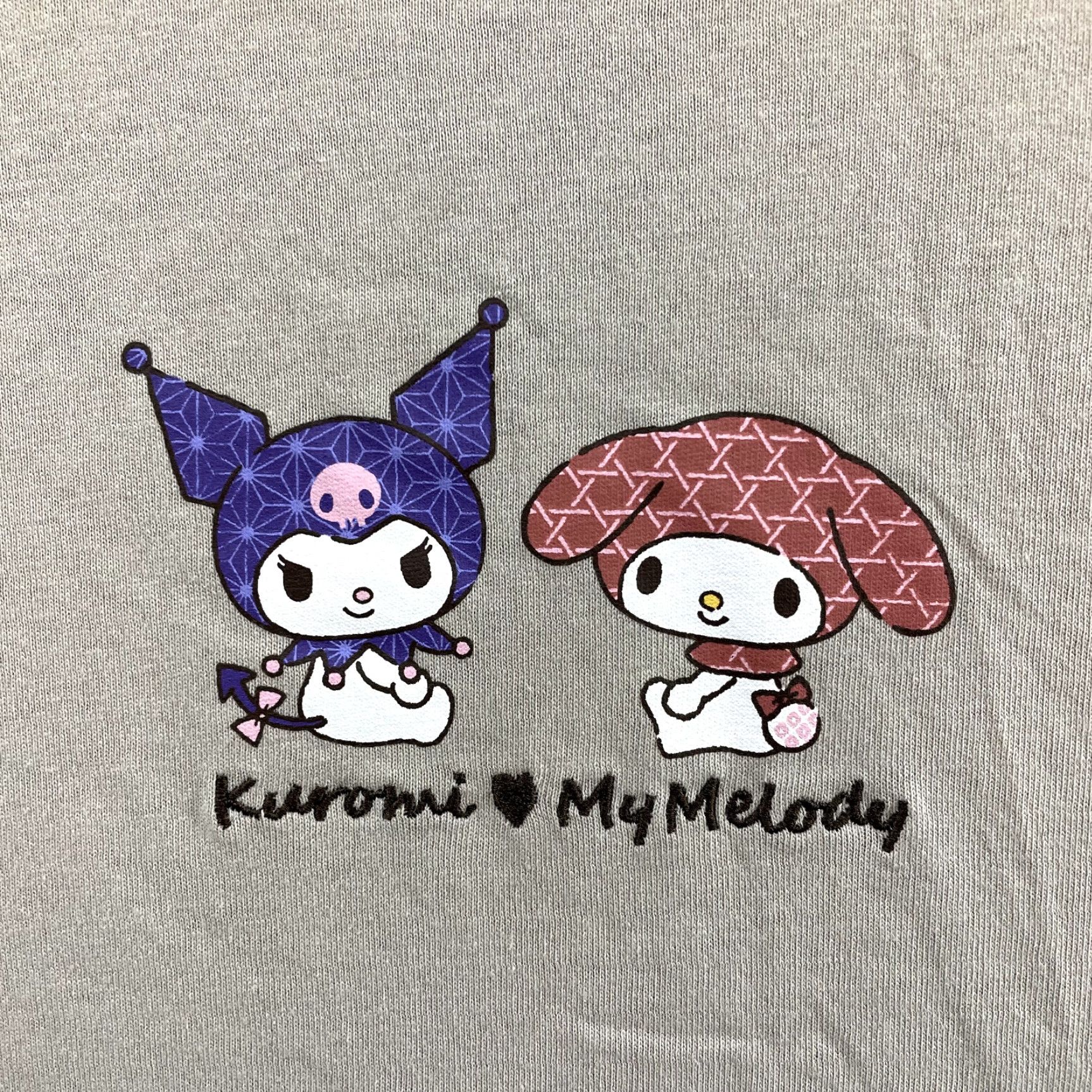 Vintage Sanrio My Melody Kuromi T-Shirt Medium Grey Embroidered Crew Neck Short Sleeve Women Regular Size M Size M / US 6-8 / IT 42-44 - 4 Thumbnail