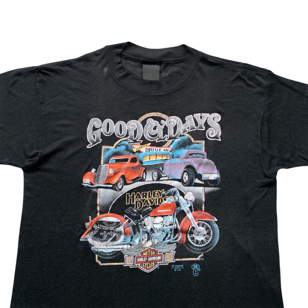 Harley Davidson Grail Vintage 80s 3D Emblem Harley Davidson Tshirt Size US M / EU 48-50 / 2 - 2 Thumbnail