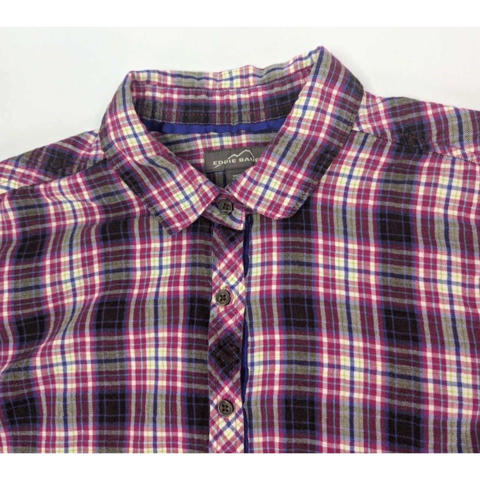 Eddie Bauer Eddie Bauer Shirt Women's Large Plaid Cotton Flannel Long Sleeve Casual Button-Up Size L / US 10 / IT 46 - 6 Thumbnail