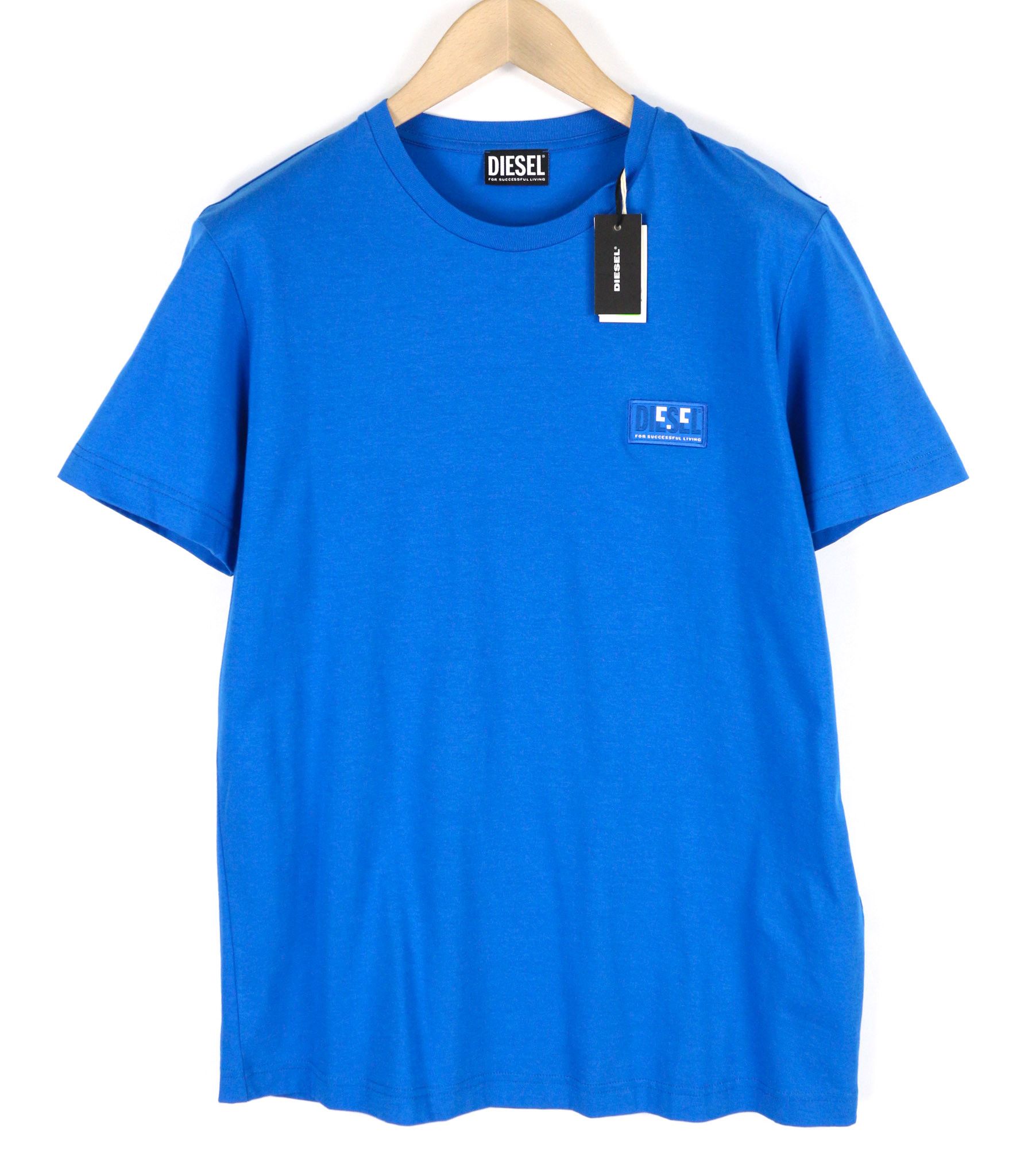 Diesel T-DIEGOS-E2 L Crew Neck Tricot Logo Blue T-Shirt 40310 Size US L / EU 52-54 / 3 - 1 Thumbnail