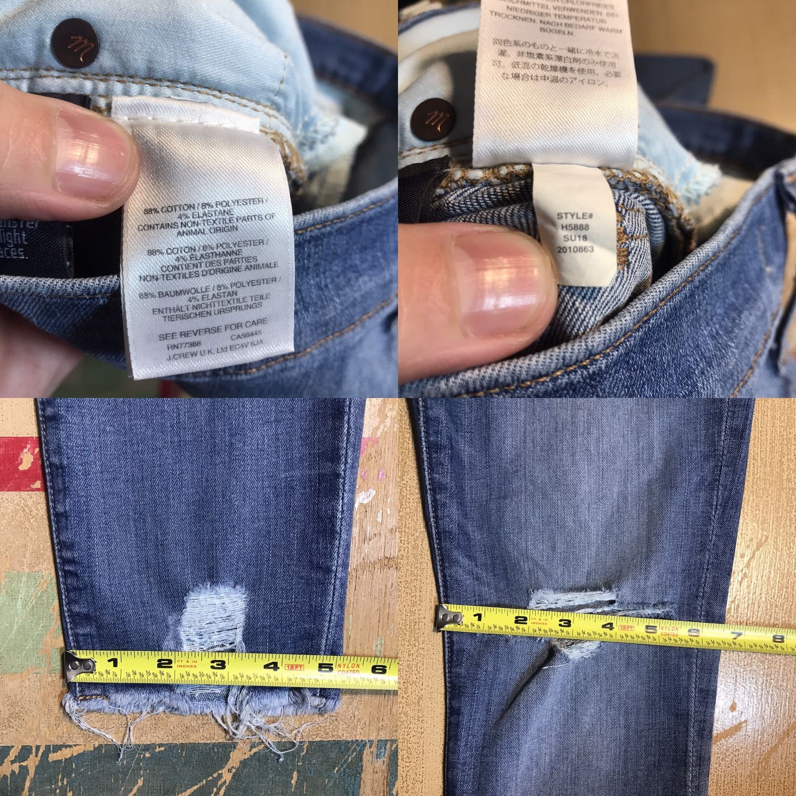 Madewell Madewell 9” High-rise Skinny Distressed Denim Blue Jeans Womens 27 X 25.5 Jeans Women Slim Bohemian College 5-Pocket Zip Denim Pant Size 27" / US 4 / IT 40 - 8 Thumbnail