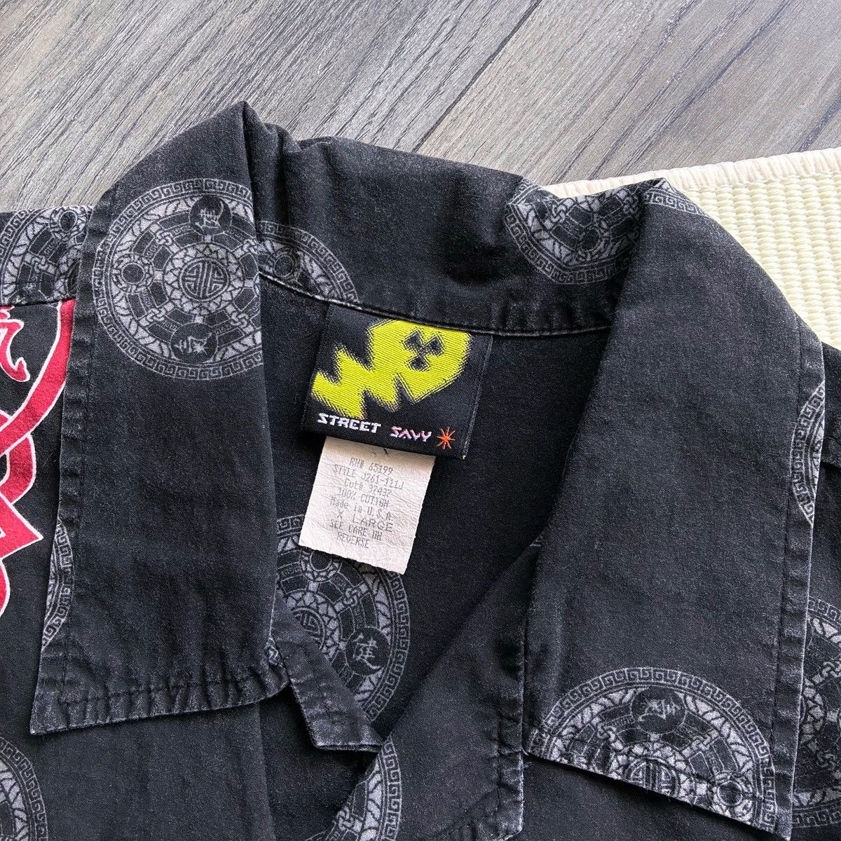 Other Vintage 90’s Street Savy USA Japan Dragon Black Shirt Size US XL / EU 56 / 4 - 5 Thumbnail