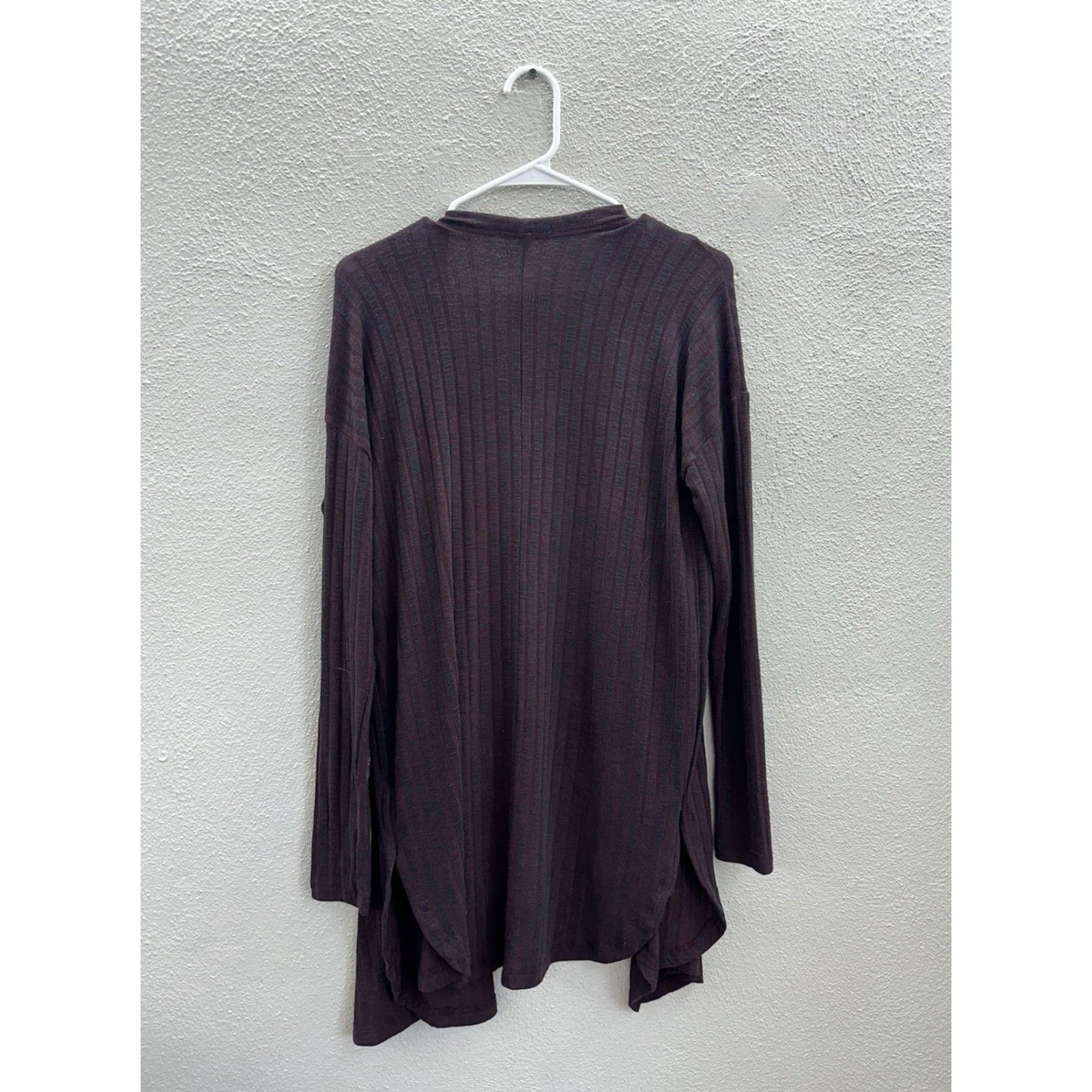 American Eagle Outfitters American Eagle Outfitters Sweater Cardigan Purple Open Front Ribbed Knit - Womens Medium Regular Cozy Bohemian Fall Winter Spring Shirt Size M / US 6-8 / IT 42-44 - 7 Thumbnail