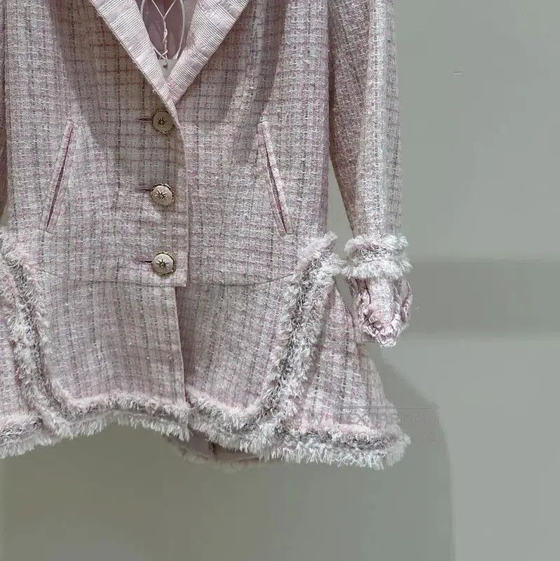 Chanel Chanel Pink Tweed Short Coat for Women . Size S / US 4 / IT 40 - 4 Thumbnail