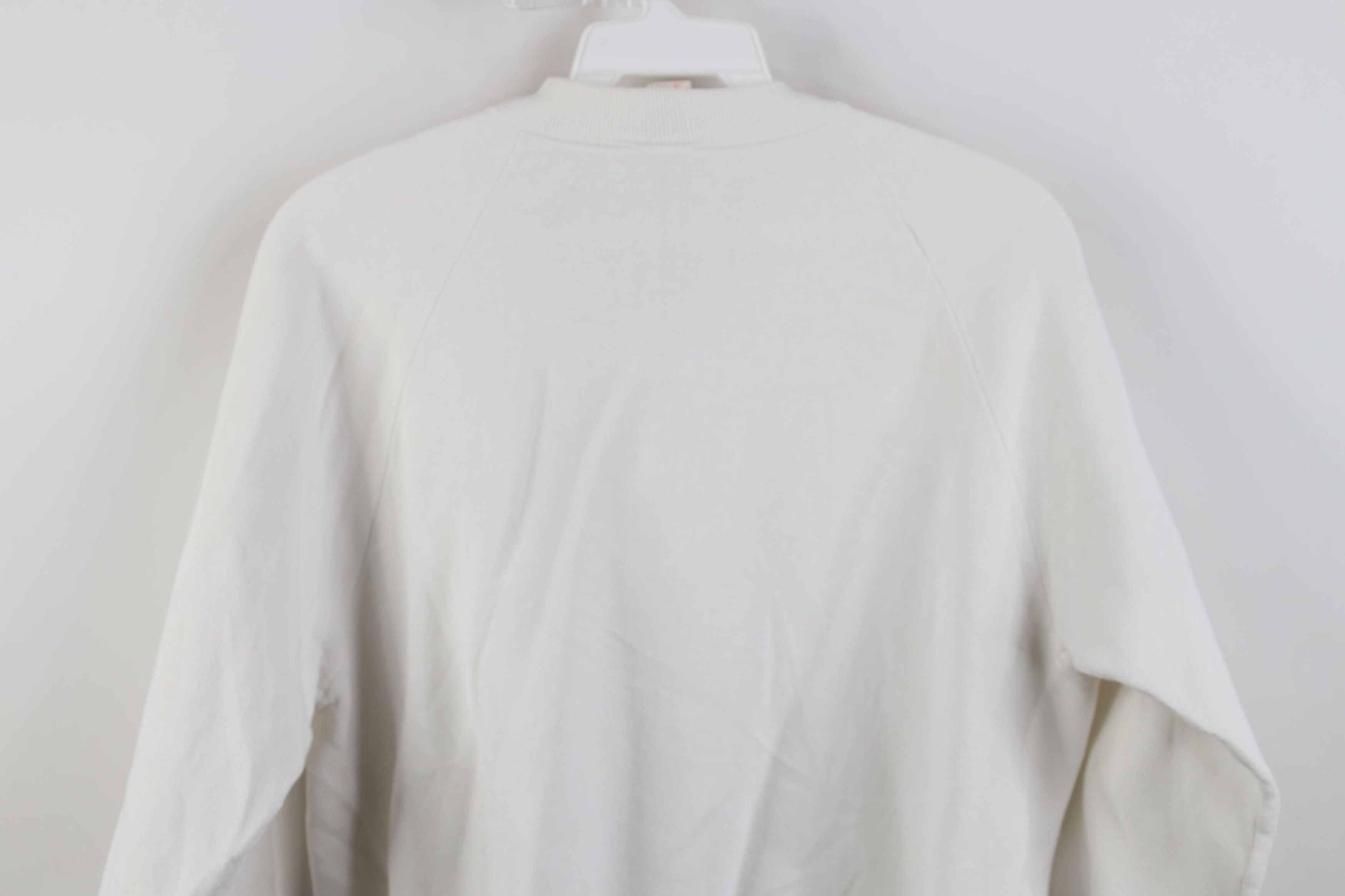 Vintage Vintage 80s 90s Streetwear Blank Raglan Sweatshirt White USA Size M / US 6-8 / IT 42-44 - 10 Thumbnail