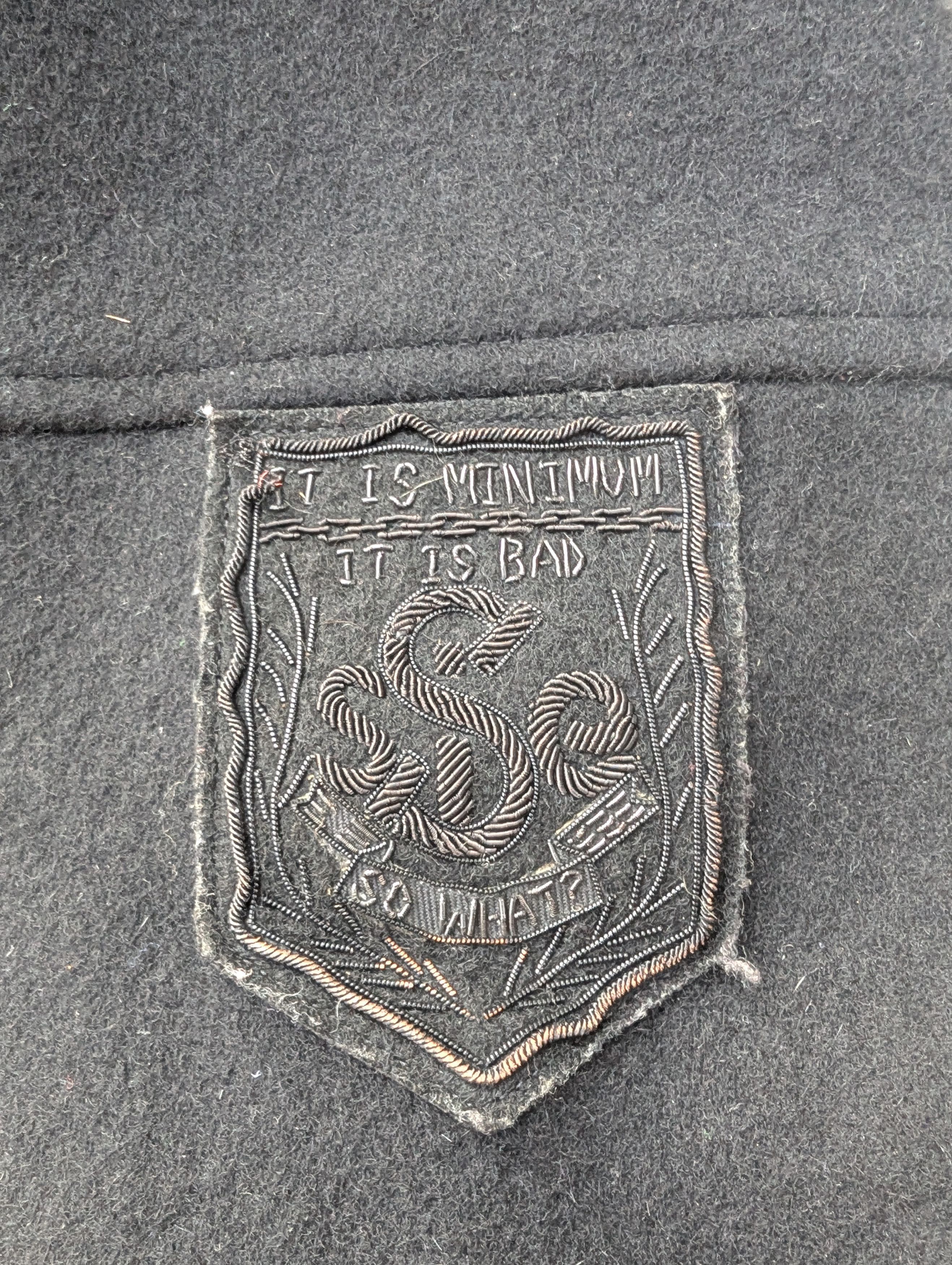 Japanese Brand 2011A/W Sise Varsity Leather Sleeve Crest Logo Jacket Size US M / EU 48-50 / 2 - 12 Thumbnail