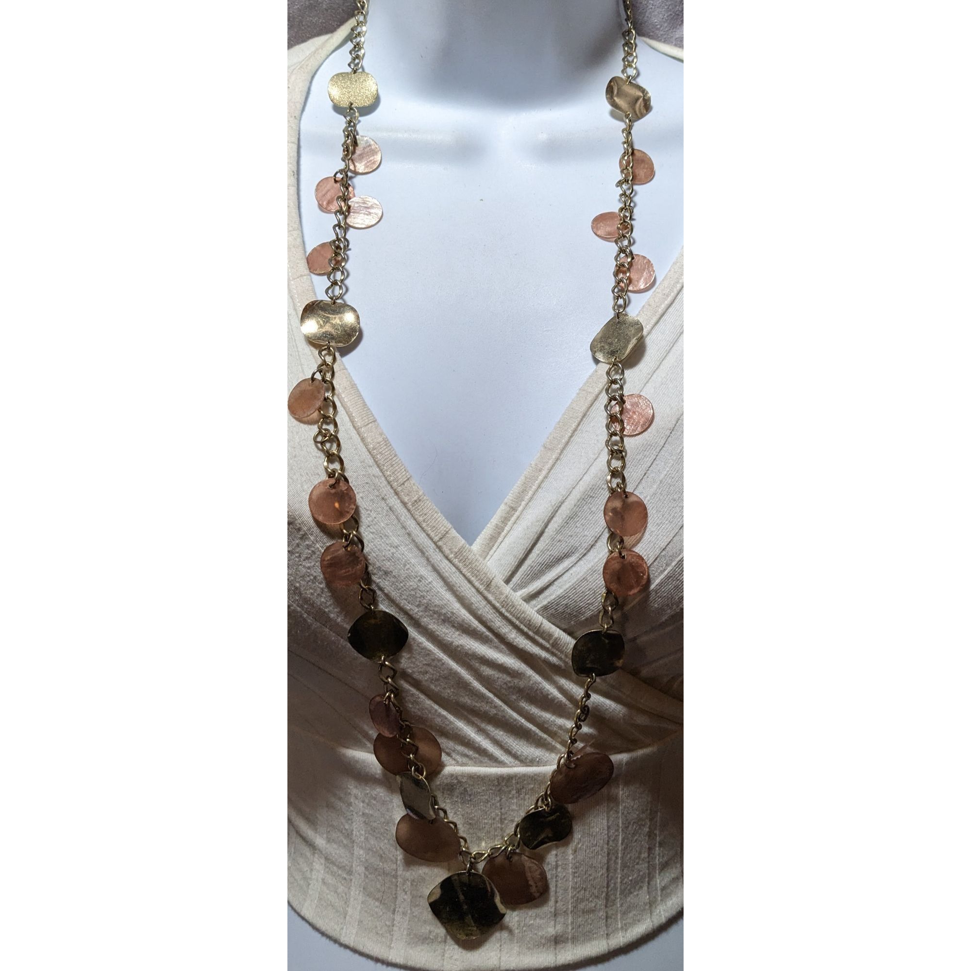 Other Retro Y2K Gold Shell Disc Charm Necklace Size ONE SIZE - 5 Thumbnail