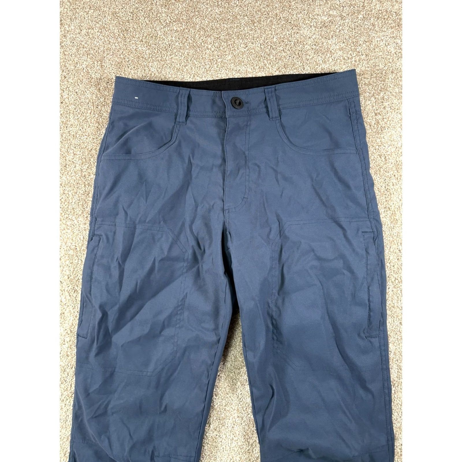 Orvis Orvis Pants Mens 30x32 (Tag 30x34) Navy Blue Fleece Lined Straight Leg Stretch Size US 30 / EU 46 - 4 Thumbnail