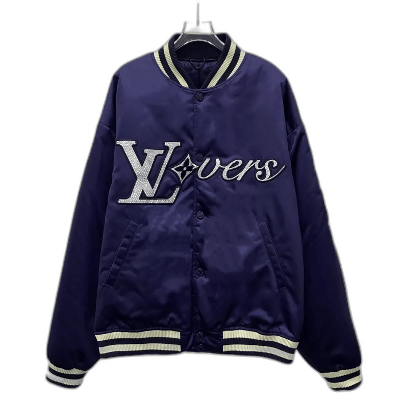 Louis Vuitton Louis Vuitton Logo Blue Long Sleeve Jacket Size US XXL / EU 58 / 5 - 1 Thumbnail