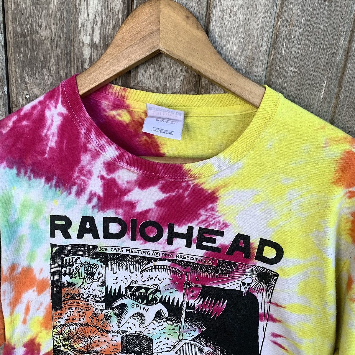 Band Tees Thrashed vintage radiohead tie dye band tee Size US M / EU 48-50 / 2 - 2 Thumbnail