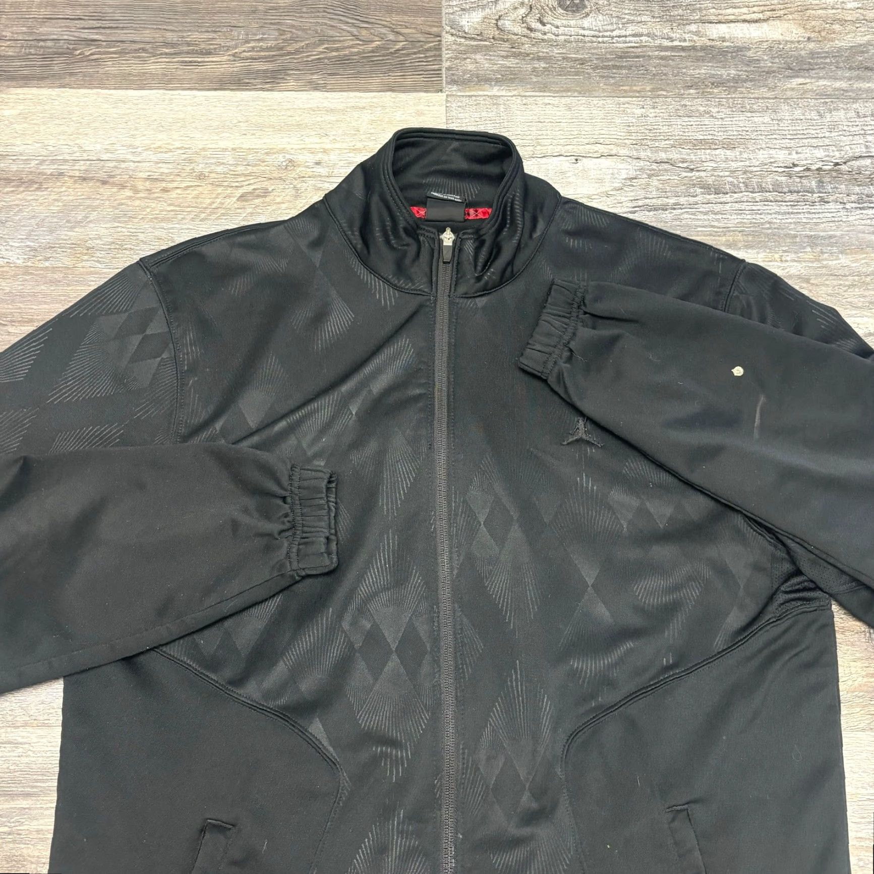 Nike Nike Air Jordan Geometric Diamond Black Mens Large Full Zip Jumpman Track Jacket Size US L / EU 52-54 / 3 - 2 Thumbnail