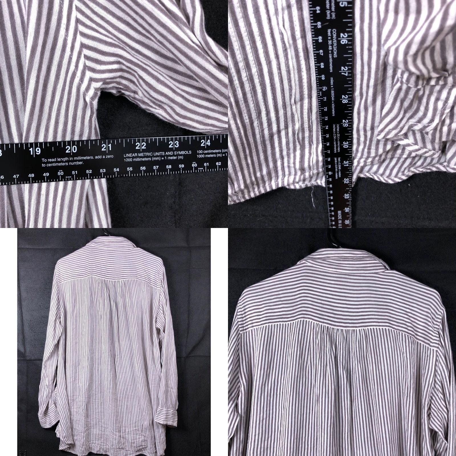 Free People Free People Womens Top Waverly Striped Oversized Tunic Pockets Small Size S / US 4 / IT 40 - 8 Thumbnail