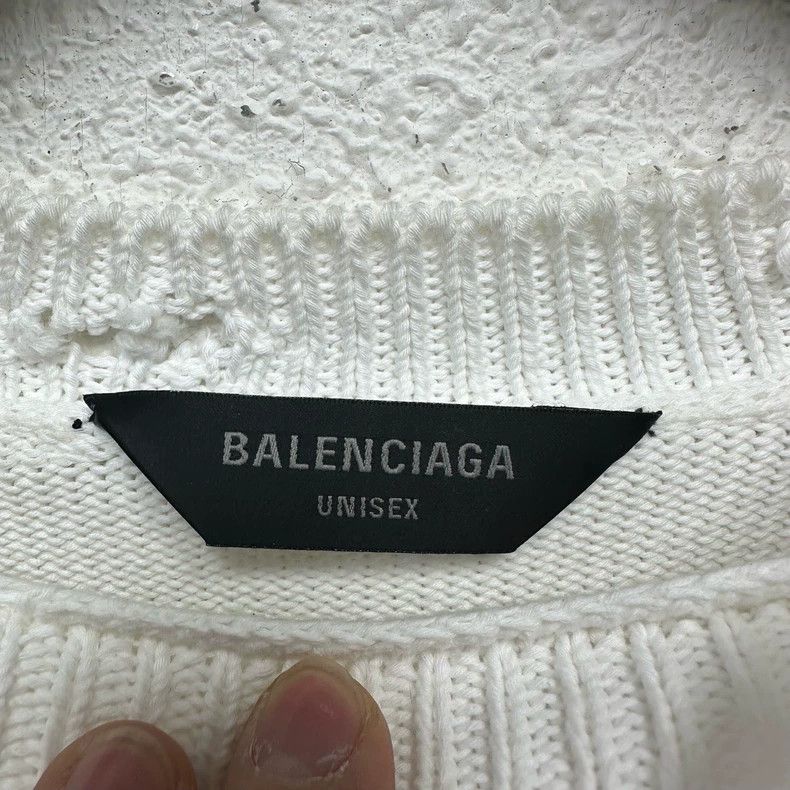Balenciaga Balenciaga Loop Sports sweater stereoscopic concave-convex Size US XL / EU 56 / 4 - 3 Thumbnail