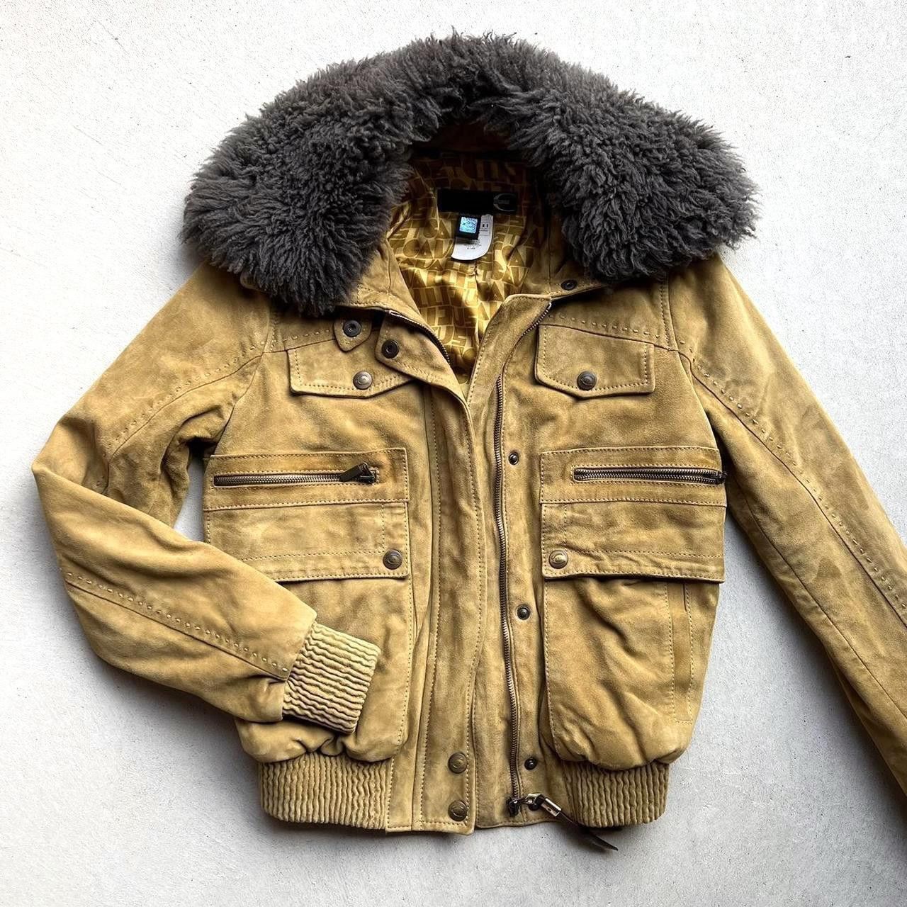 Roberto Cavalli Roberto Cavalli 'Just Cavalli' Suede Jacket Sheepskin Collar Size S / US 4 / IT 40 - 4 Thumbnail