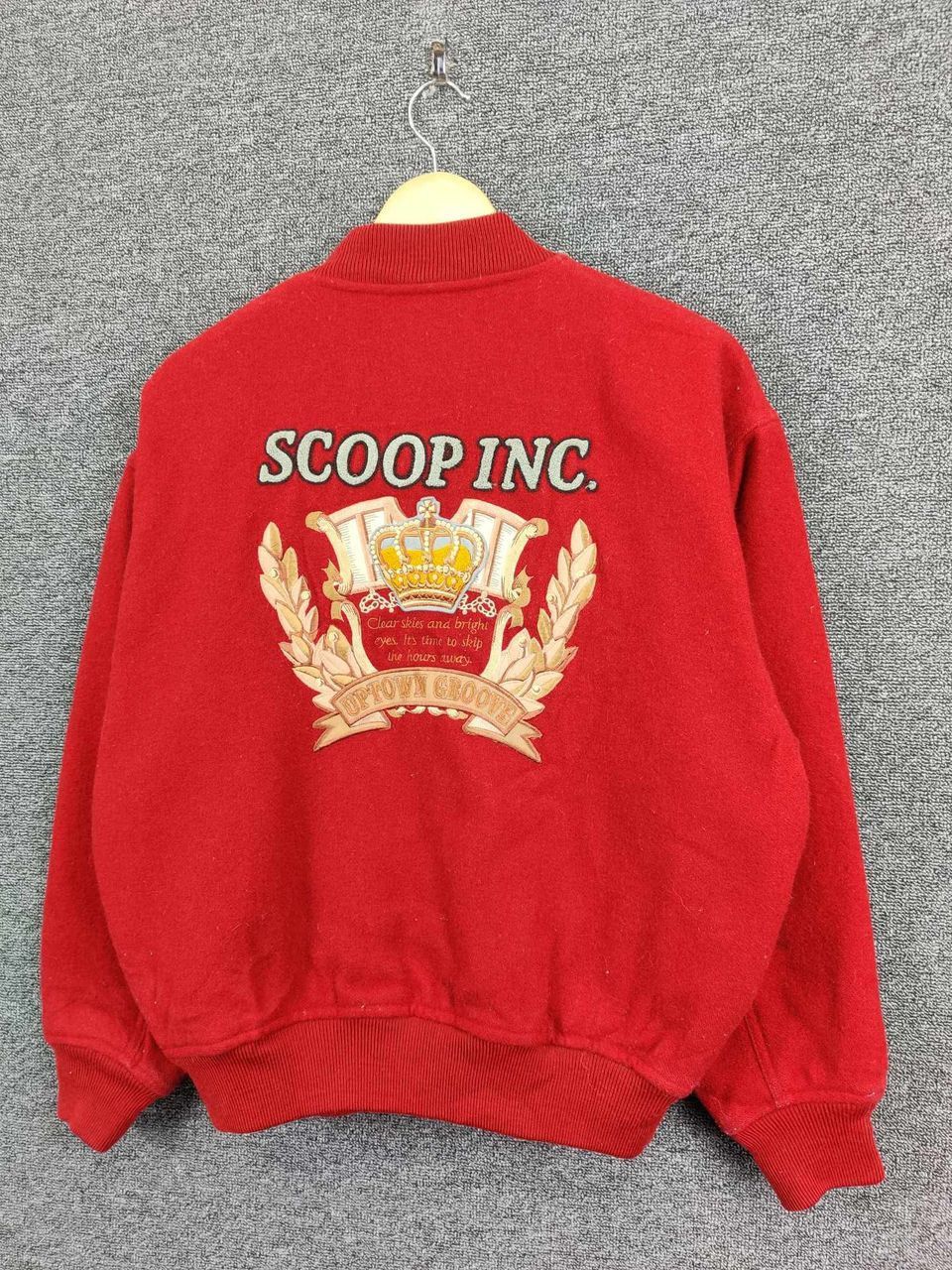 Japanese Brand Vintage Scoop Embroidery Wool Varsity Jacket Size US M / EU 48-50 / 2 - 2 Thumbnail