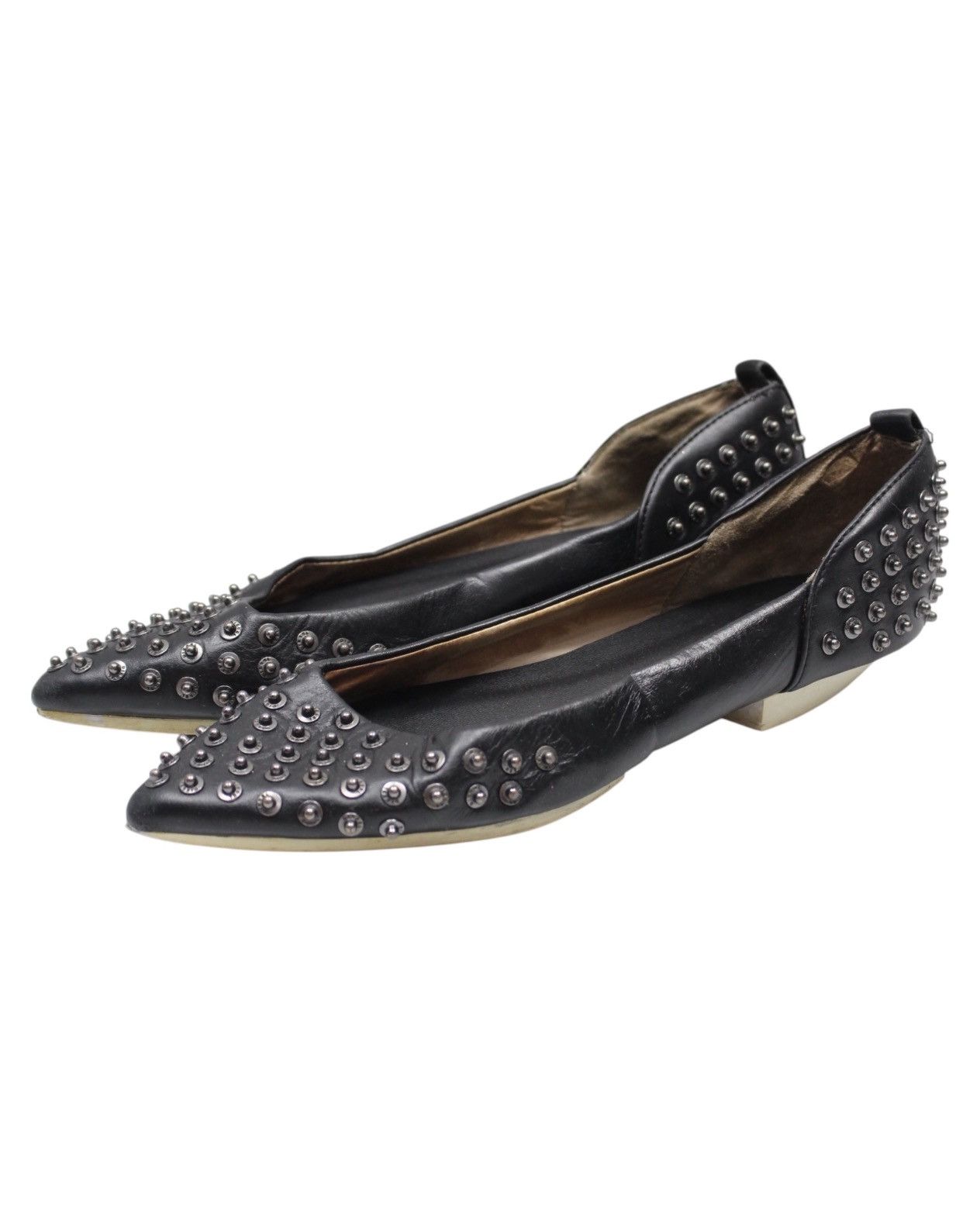 Diesel 2000S DIESEL STUDDED LEATHER POINTED FLATS Size US 6 / IT 36 - 5 Thumbnail