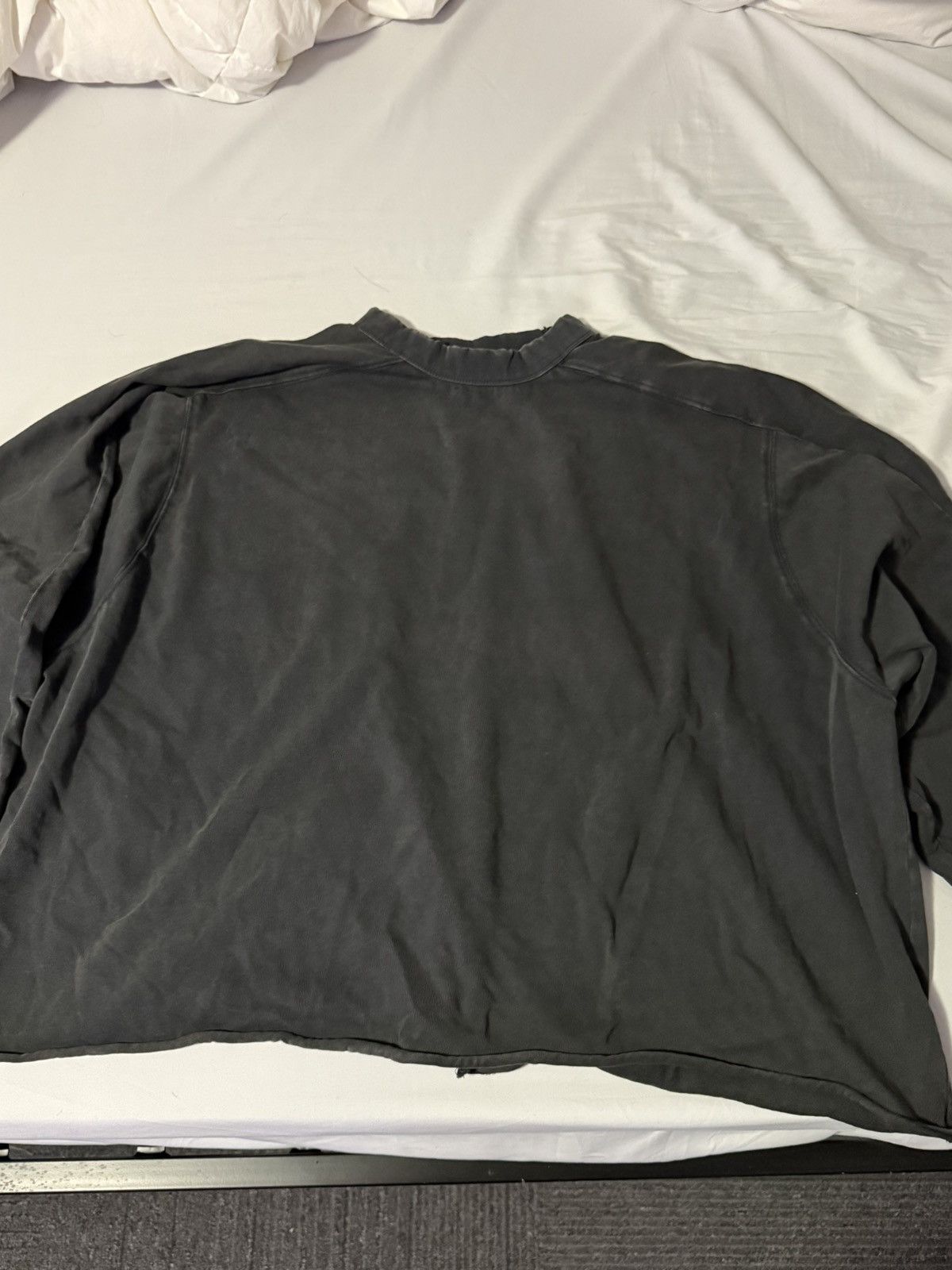 Entire Studios Entire Studios Cropped Crewneck Washed Black Boxy Sweatshirt Size US M / EU 48-50 / 2 - 2 Thumbnail