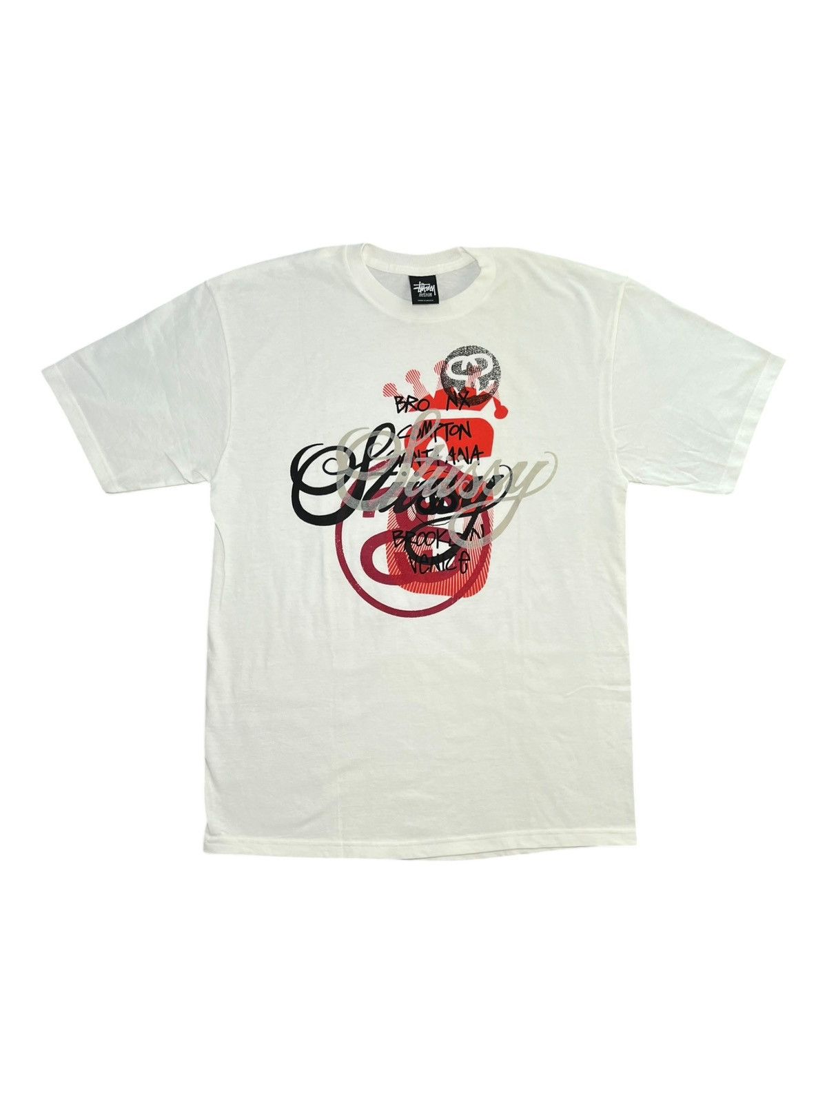 Stussy White rare crown stussy tshirt World Tour Size US M / EU 48-50 / 2 - 1 Thumbnail