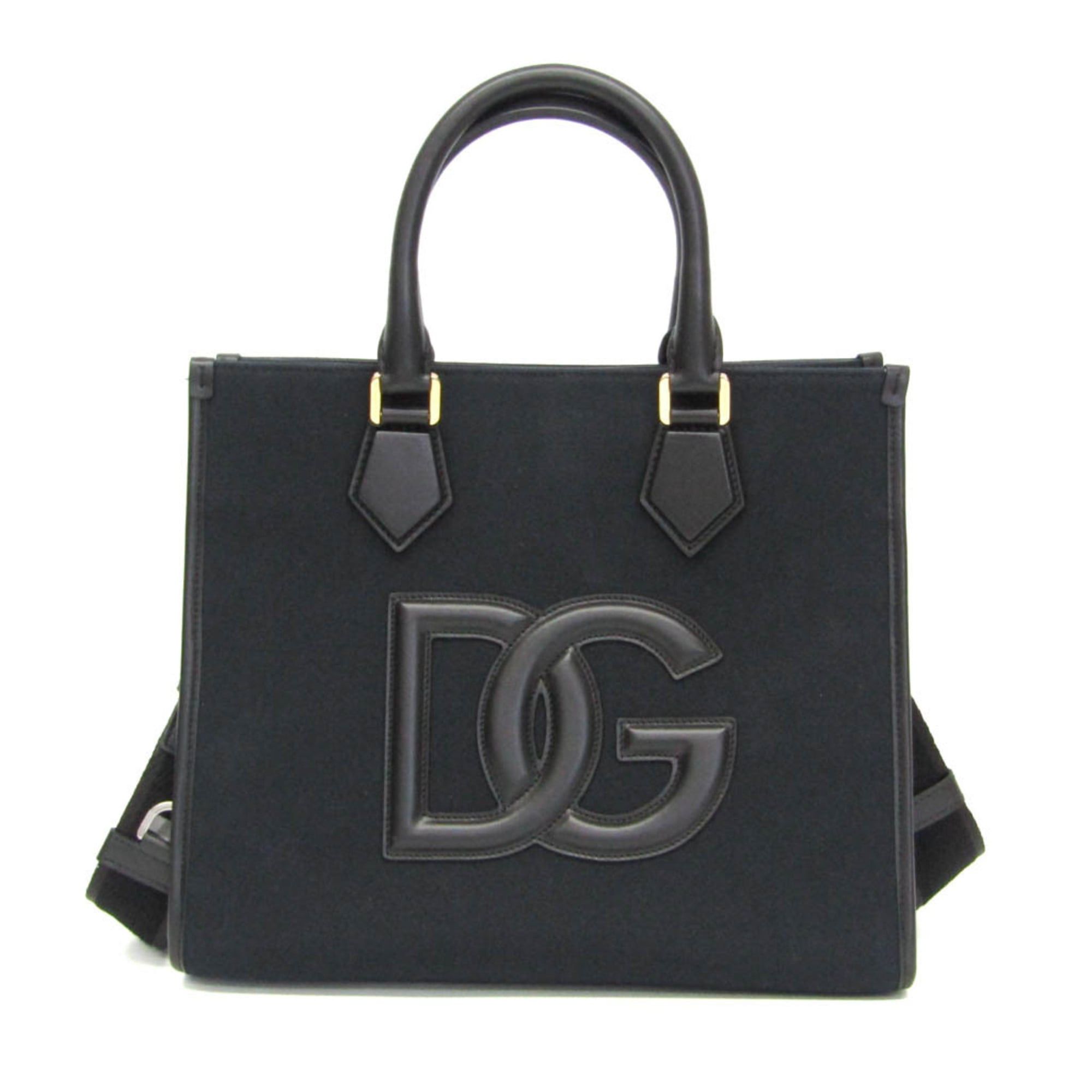 Dolce & Gabbana Dolce & Gabbana DG Logo Shopping Bag BM2012 AA451 Women's Canvas,Leather Shoulder Bag,Tote Bag Black Size ONE SIZE - 1 Thumbnail