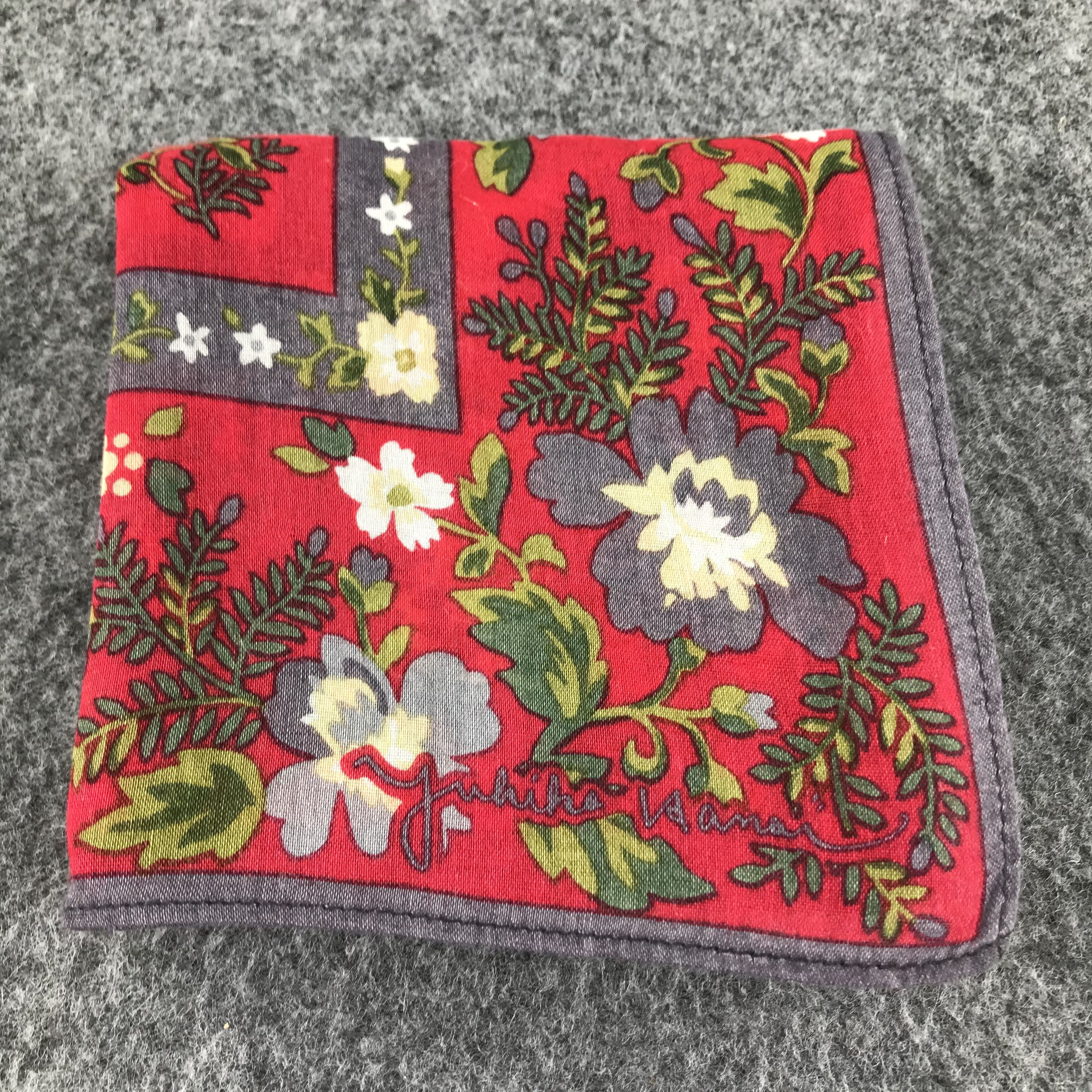 Japanese Brand Yukiko Hanai Floral Handkerchief Neckerchief Bandana H108 Size ONE SIZE - 6 Thumbnail