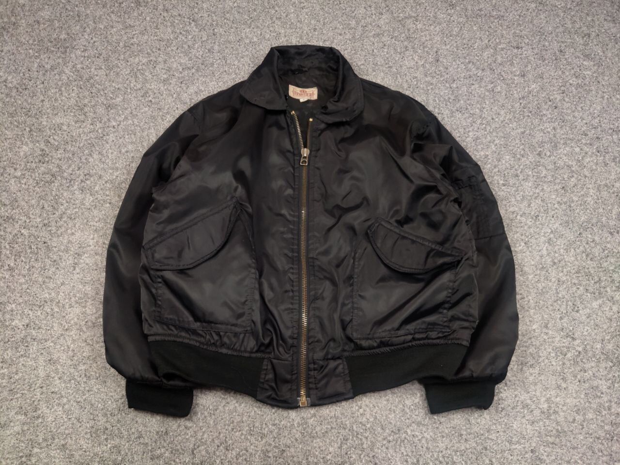 Japanese Brand Vintage 90's USAF Flyers Man Baggy Bomber Black Nylon Jacket Size US S / EU 44-46 / 1 - 2 Thumbnail