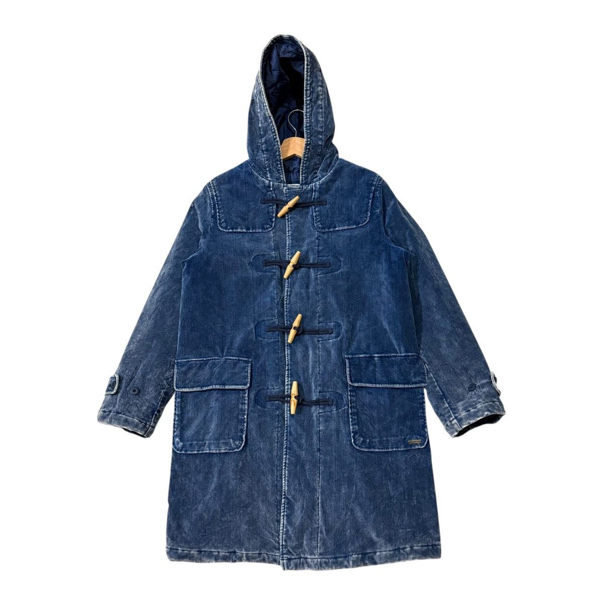 Billabong Vintage Billabong Duffle Coat Velvet Hoodie Jacket Size US M / EU 48-50 / 2 - 1 Thumbnail