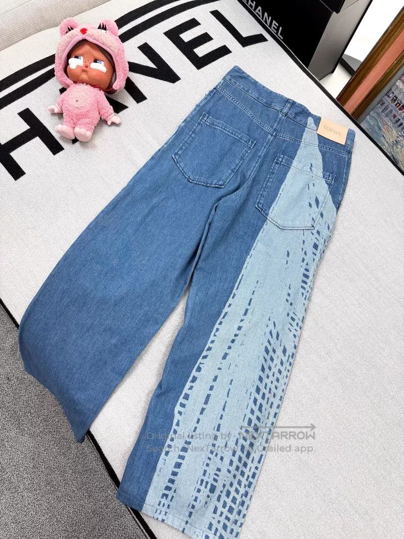 Loewe Loewe Blue Plaid Denim Jeans Size 24" / US 00 / IT 34 - 2 Thumbnail