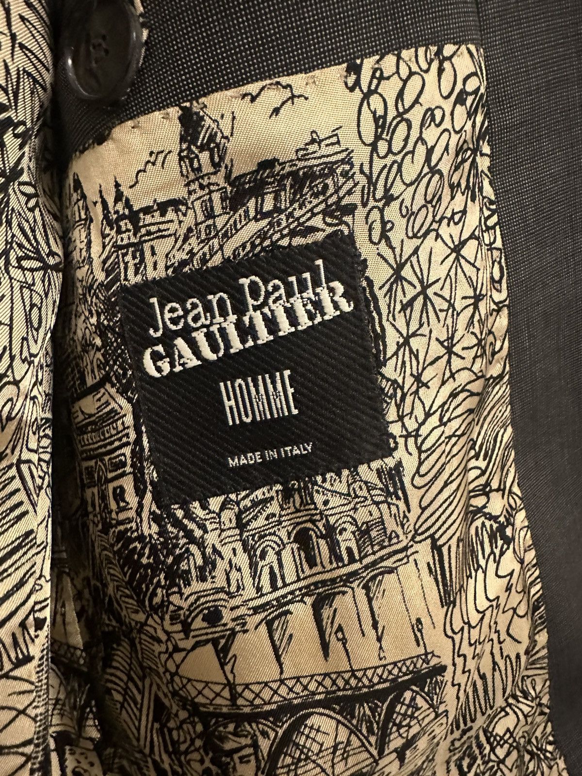 Jean Paul Gaultier JPG Homme 90’s Wool Grey Blazer Size 38R - 2 Thumbnail