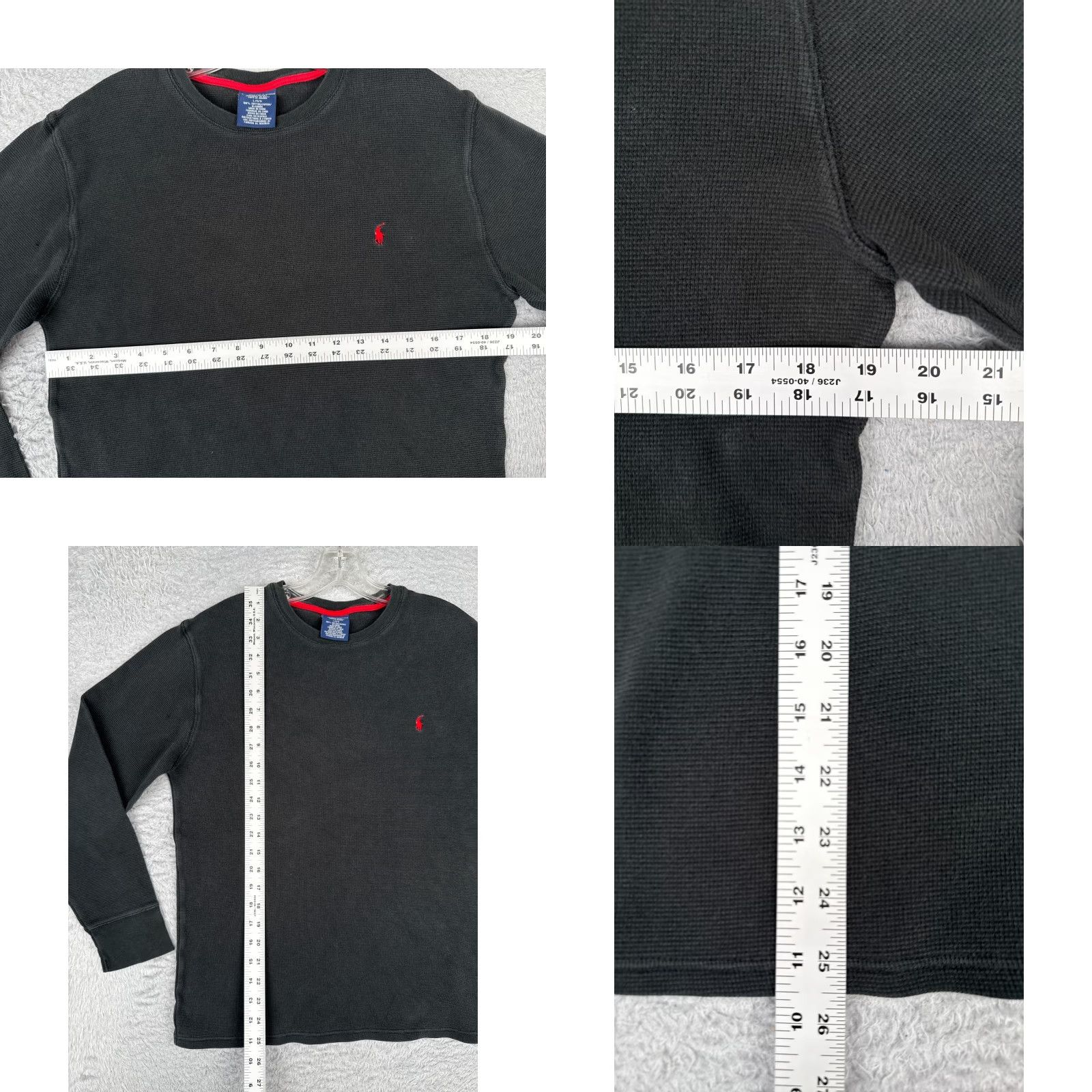 Polo Ralph Lauren Polo Ralph Lauren Shirt Women Large Black Waffle Knit Sleepwear Long Sleeve Size L / US 10 / IT 46 - 8 Thumbnail