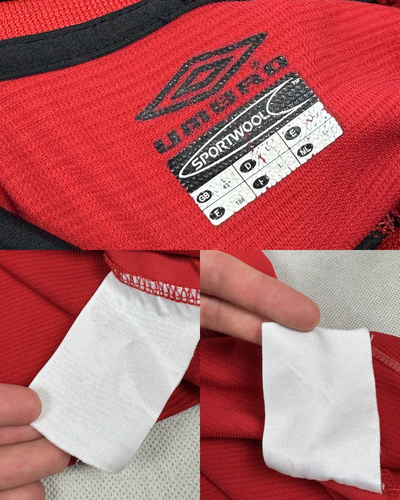 Umbro × Vintage Umbro Sportwool Men's Manchester United F.C. Football Jersey Size US L / EU 52-54 / 3 - 2 Thumbnail
