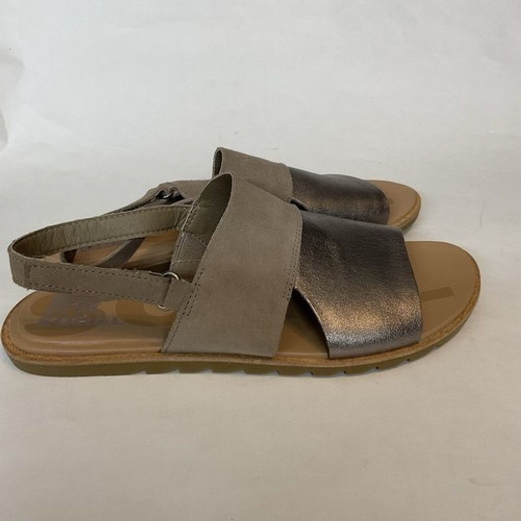 SOREL Sorel Ella II Ash Brown/Chalk Slingback Flat Sandal Women9.5 Size US 9.5 / IT 39.5 - 8 Thumbnail