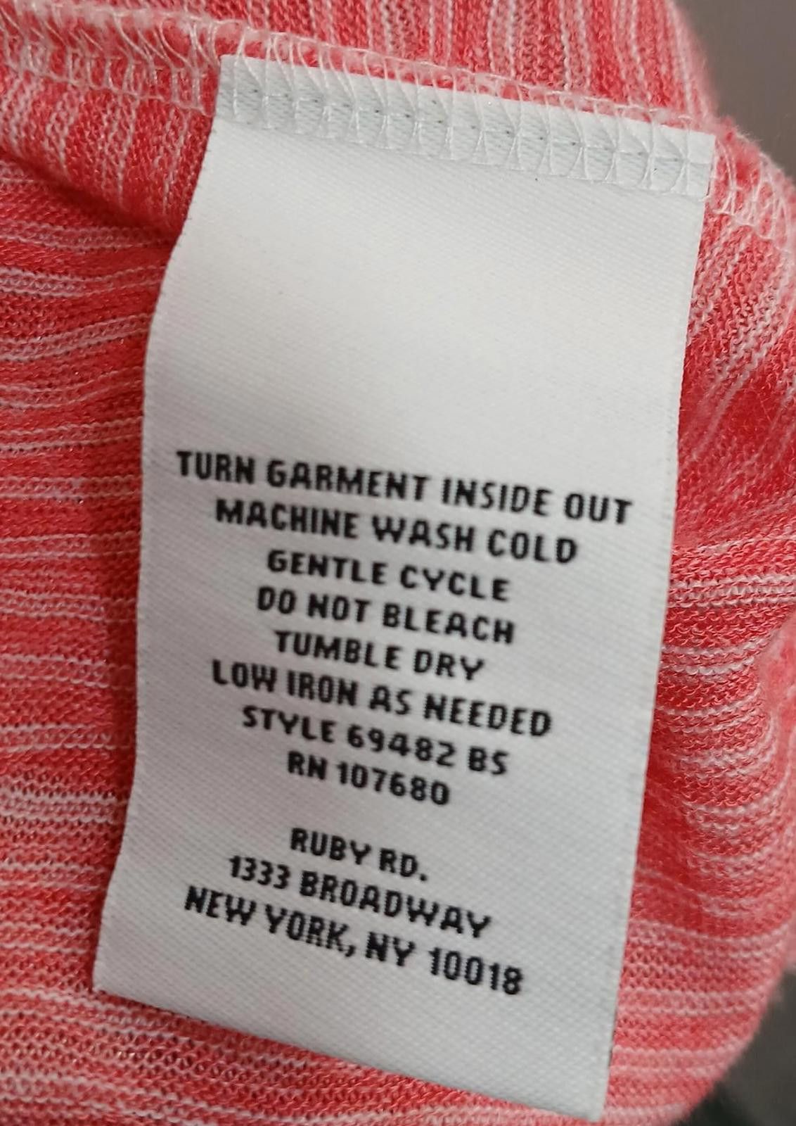 Designer XL Ruby Rd Red and White striped t shirt dress Size XL / US 12-14 / IT 48-50 - 9 Thumbnail