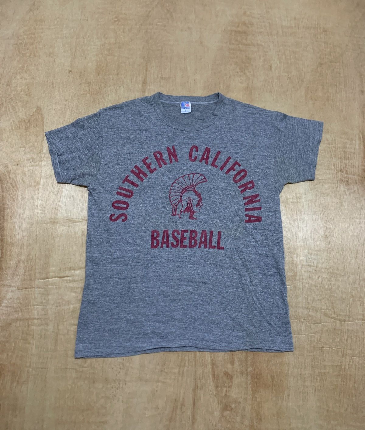 Russell Athletic × Vintage Vintage 80s Russell Athletic Baseball Tshirt Size US L / EU 52-54 / 3 - 1 Thumbnail