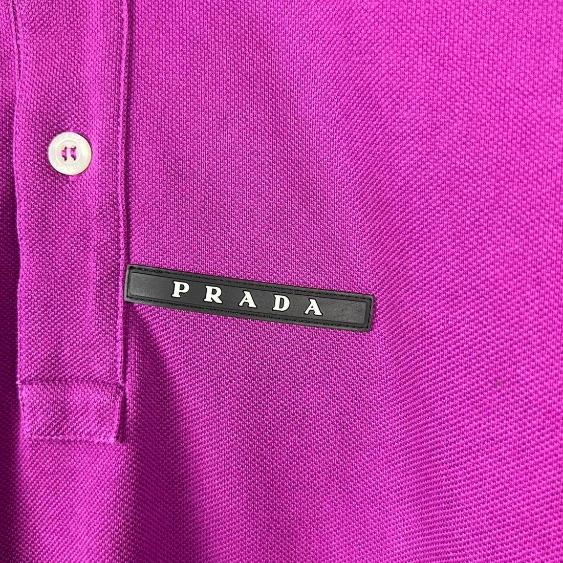 Prada o1mt1gz0924 Short Sleeve Polo Shirt in Purple Size US M / EU 48-50 / 2 - 2 Thumbnail