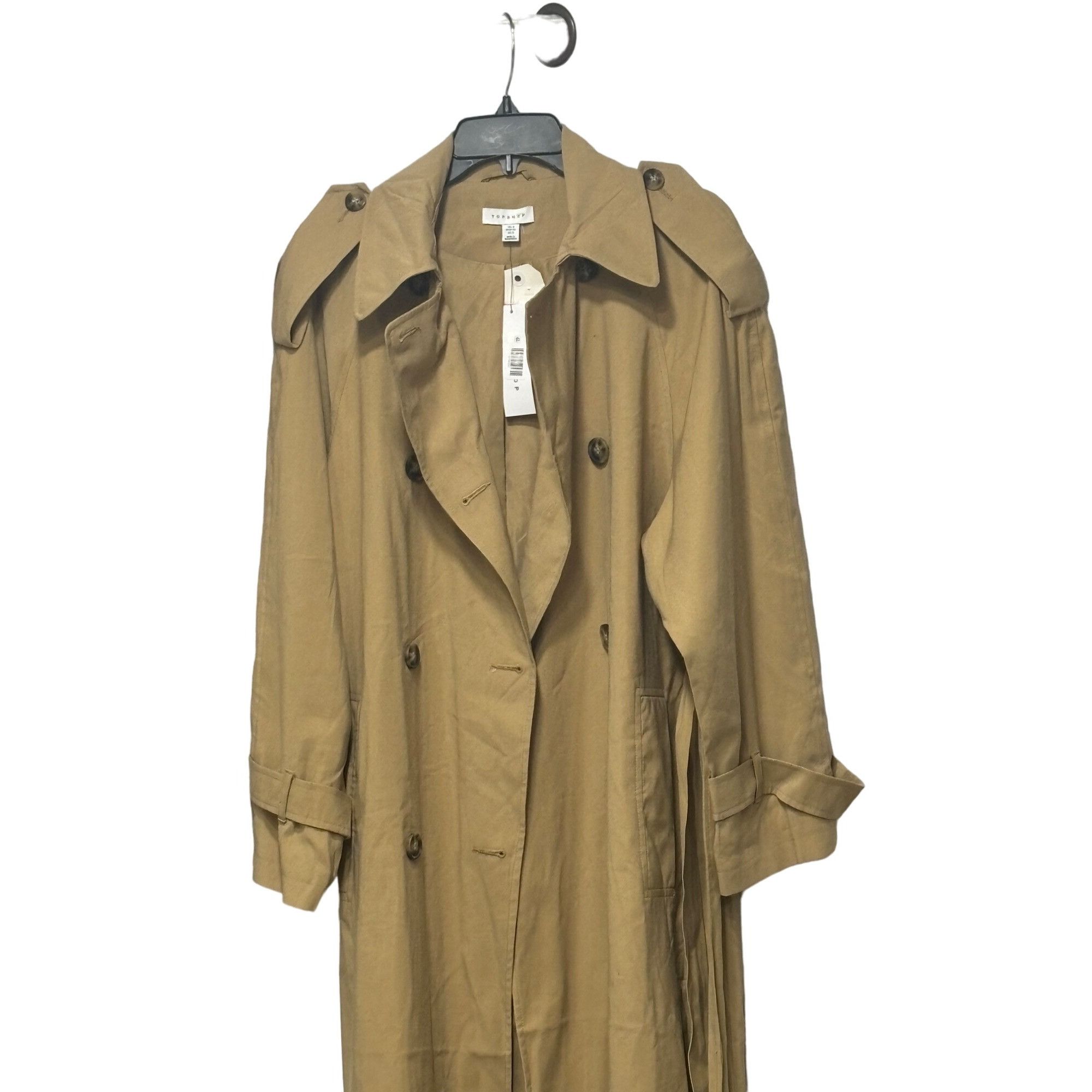 Topshop Topshop Women's Belted Trenchcoat in Taupe-Brown, Sz. 0 Size XXS / US 00 / IT 34 - 6 Thumbnail
