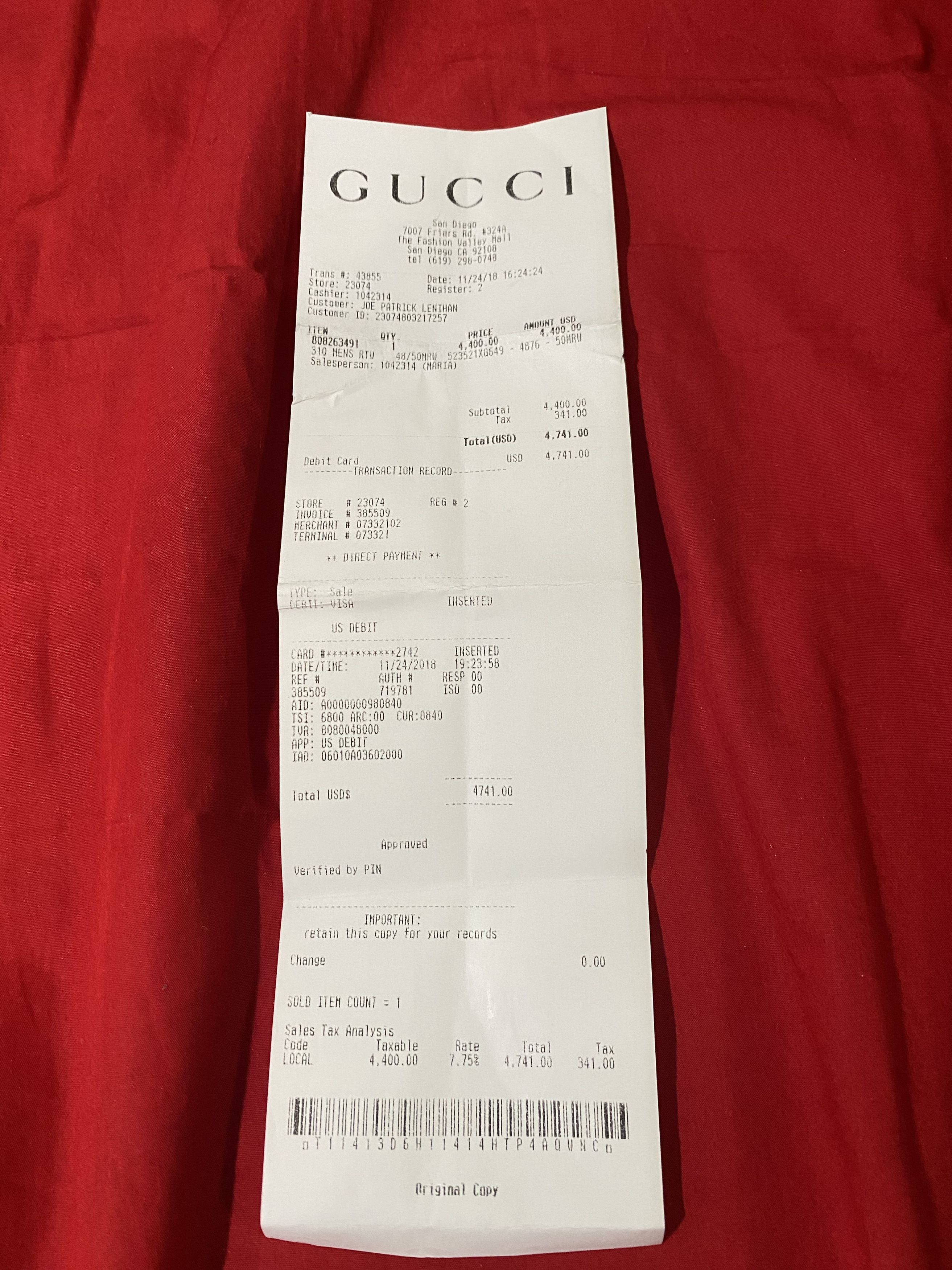 Gucci Gucci Leather Bomber Jacket with Bird and Pool Size US M / EU 48-50 / 2 - 8 Thumbnail