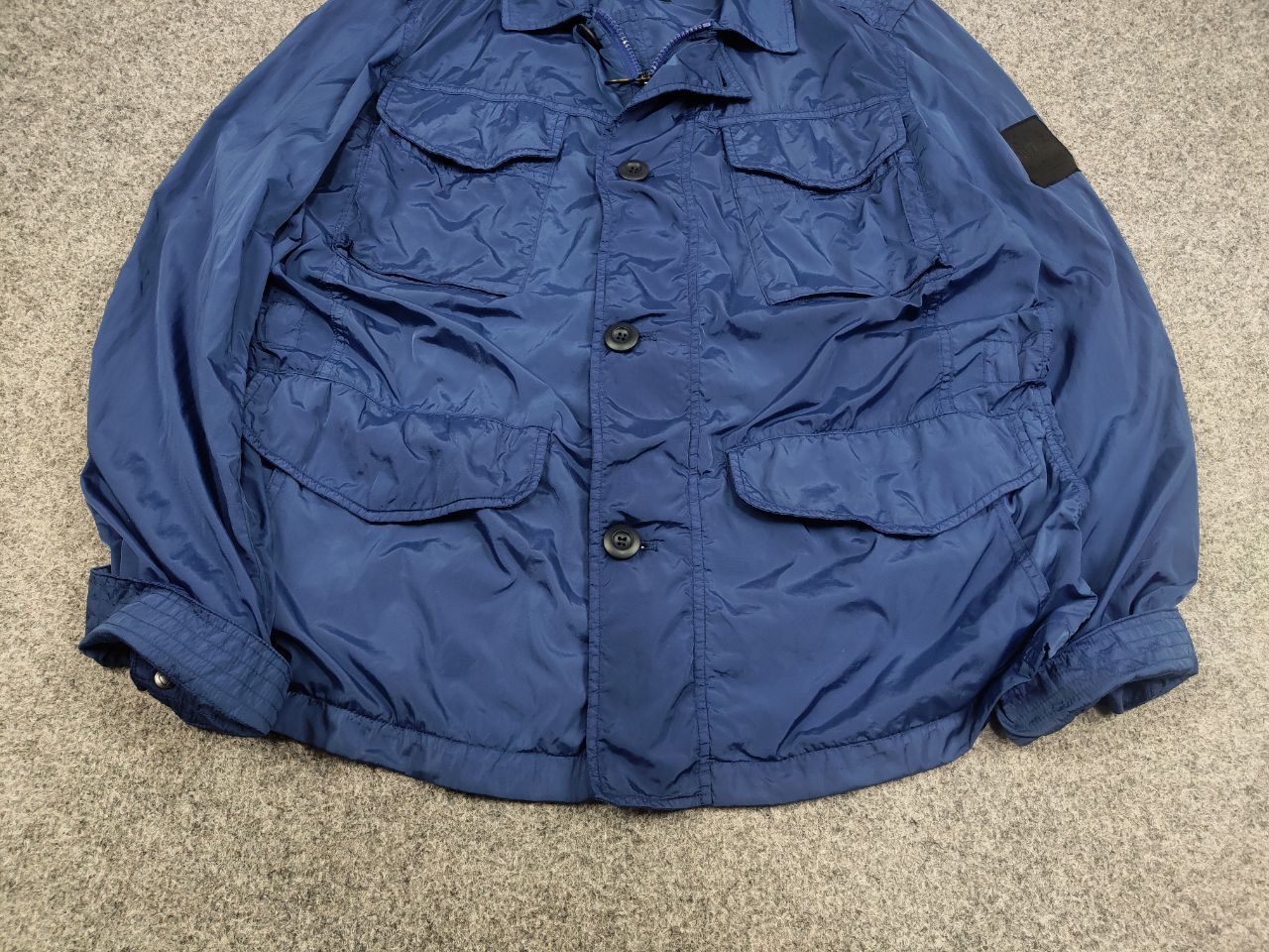 Strellson Strellson Design Nylon Polyamide Blue Pocket Zip Jacket Size US M / EU 48-50 / 2 - 5 Thumbnail