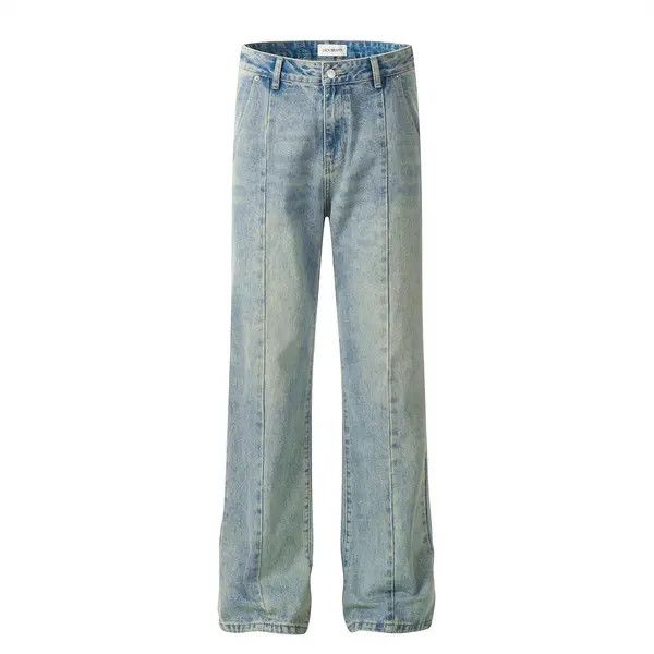 VIBE Men's street punk patchwork distressed washed casual jeans Size US 32 / EU 48 - 1 Thumbnail